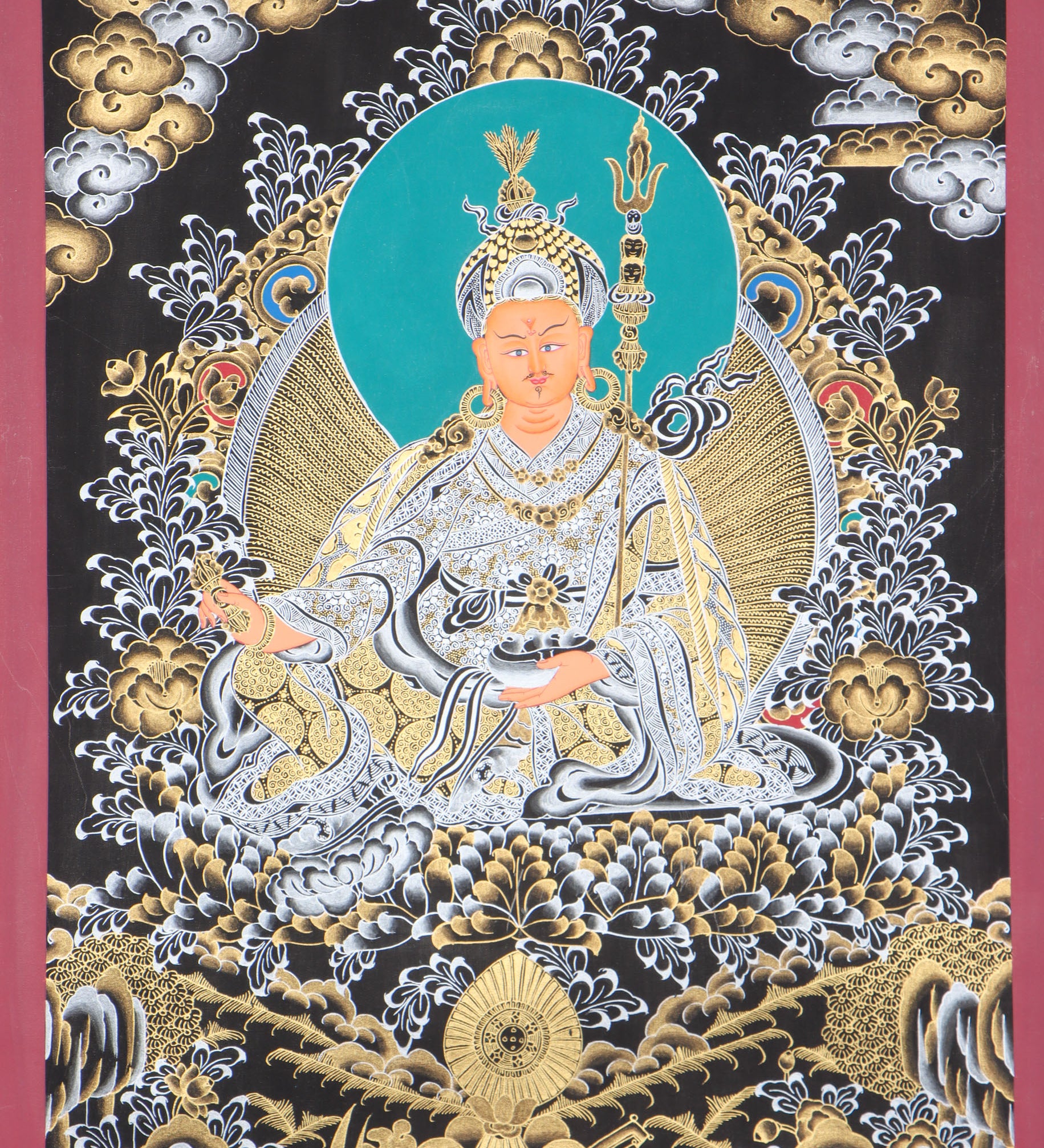 Guru Rinpoche thangka for spiritual practice. 