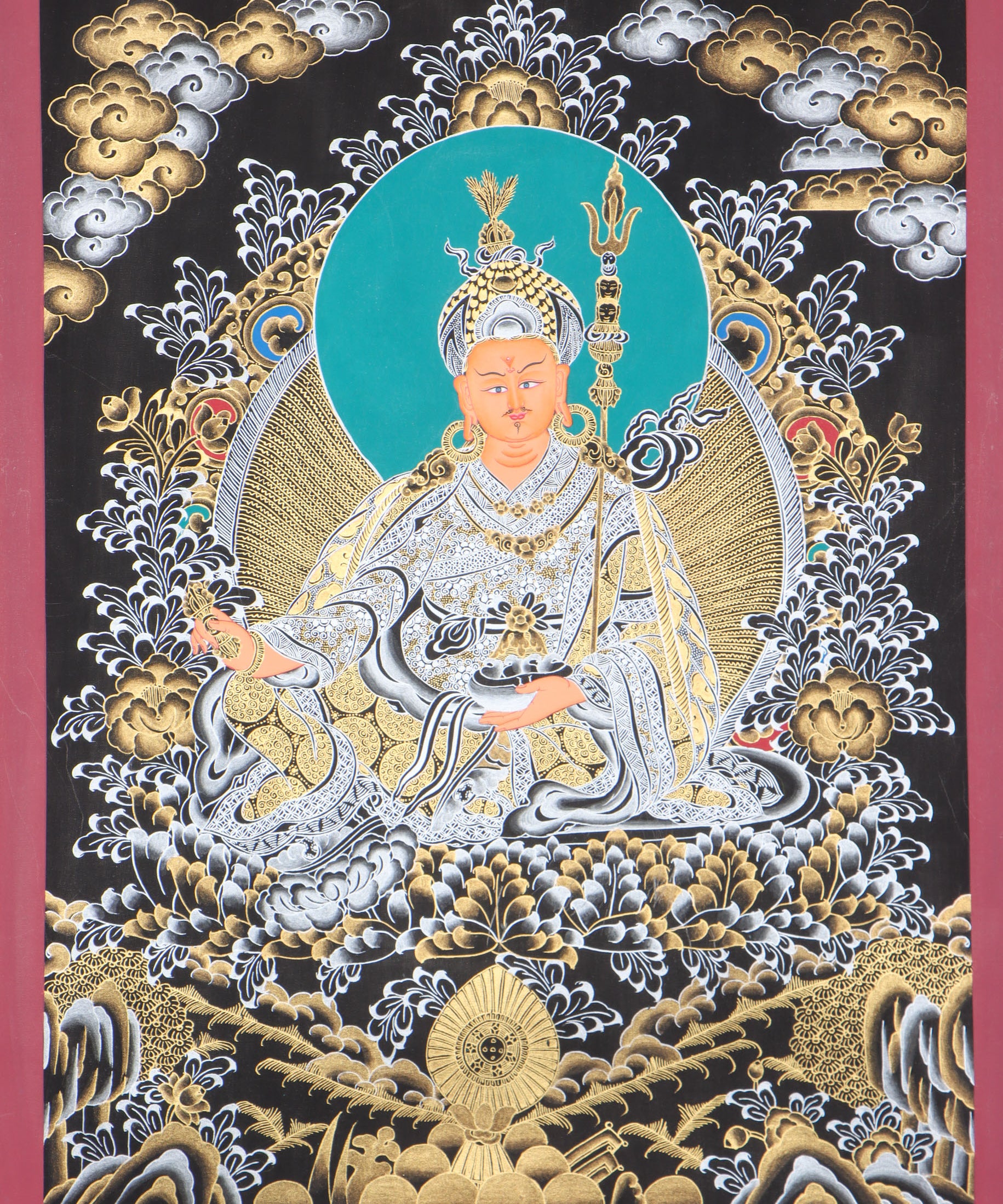 Guru Rinpoche thangka for spiritual practice. 