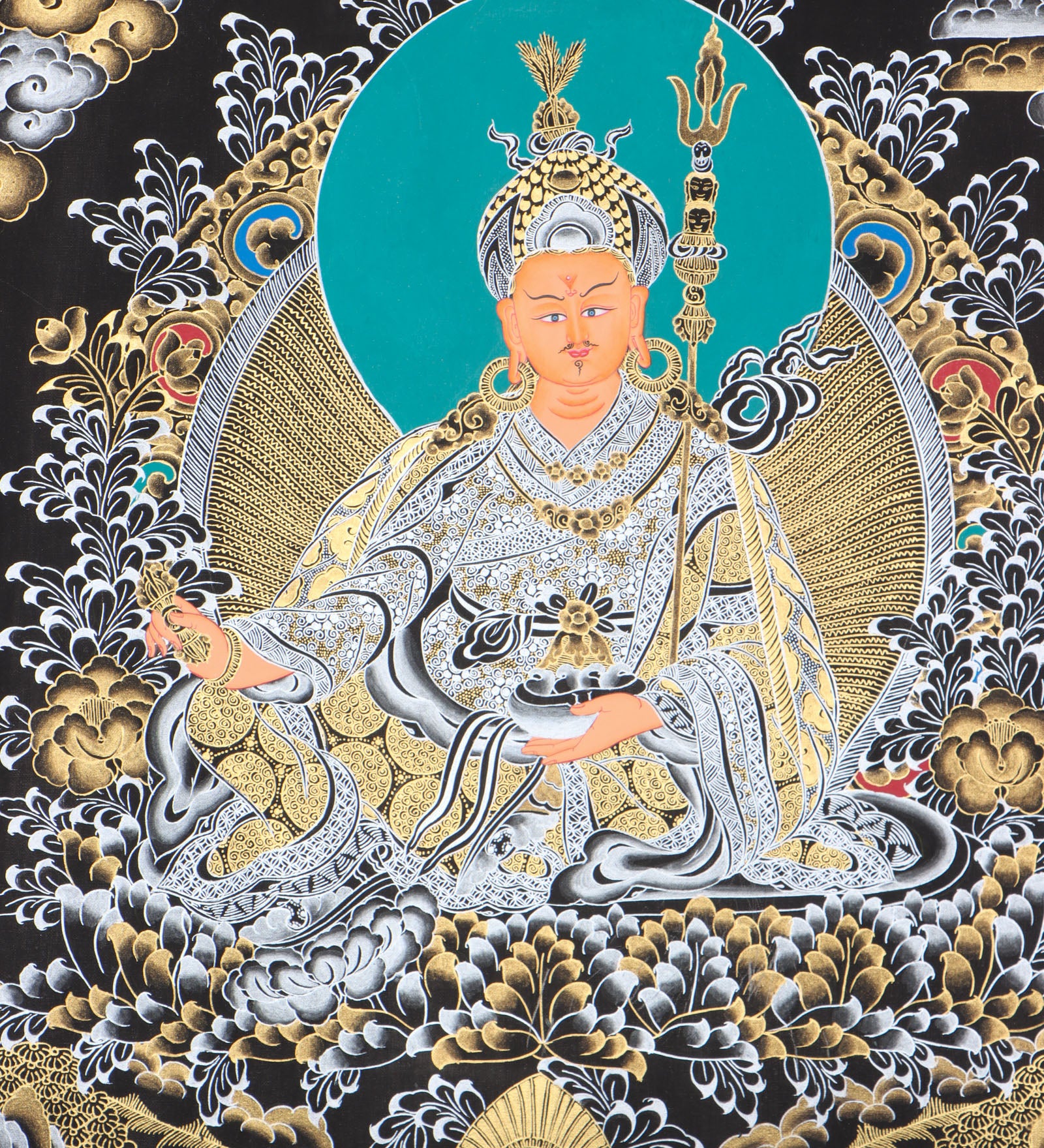 Guru Rinpoche thangka for spiritual practice.