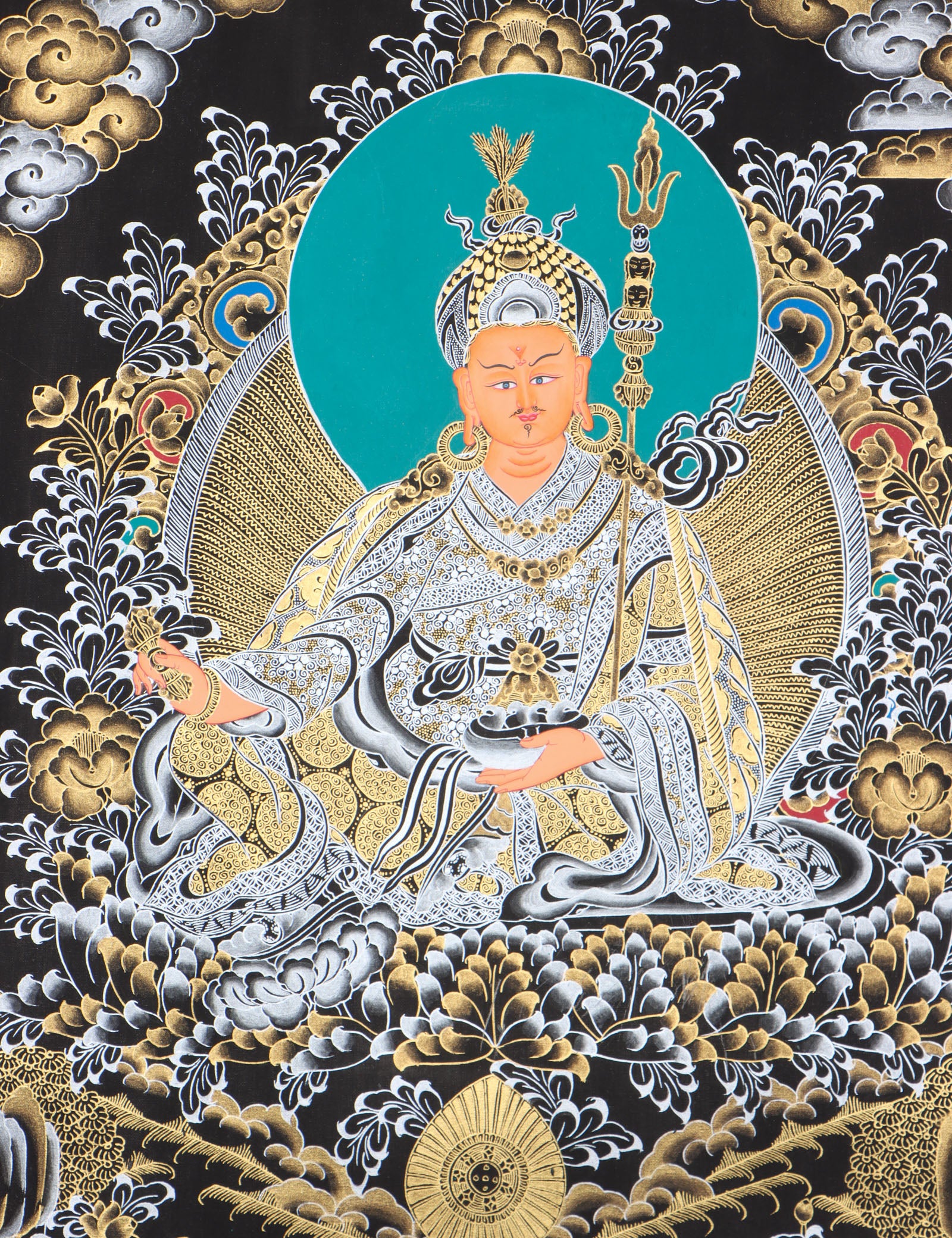 Guru Rinpoche thangka for spiritual practice.