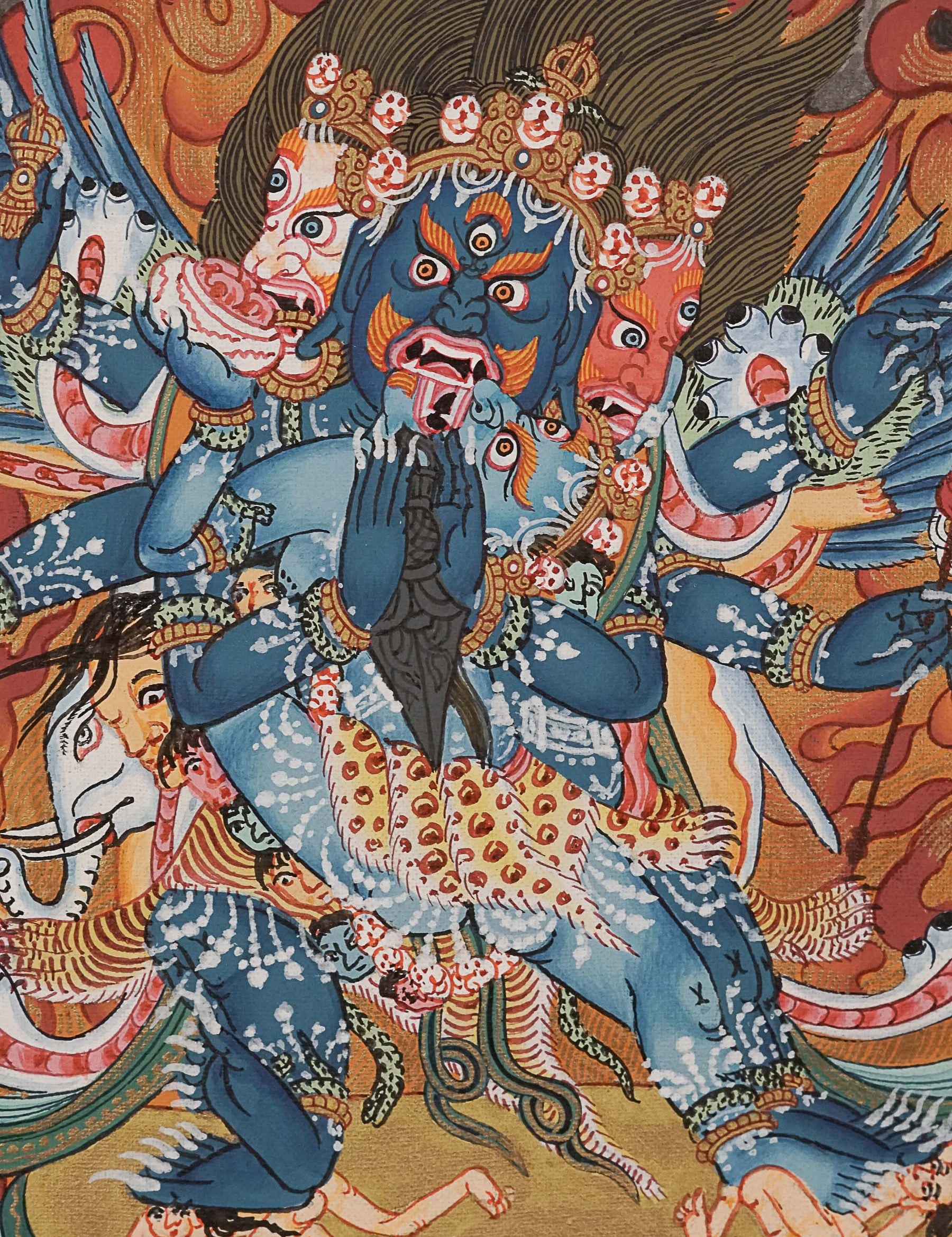 Heruka Thangka Painting - Handpainted Tibetan Art