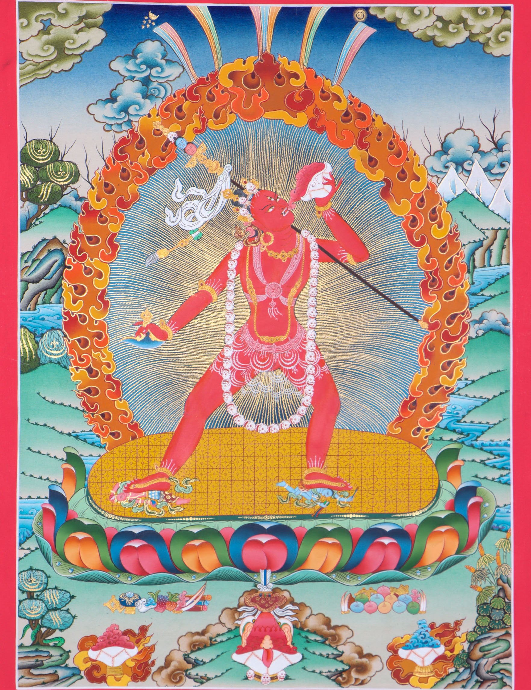 Bajra Yogini Thangka for transformation of negative emotions into wisdom.