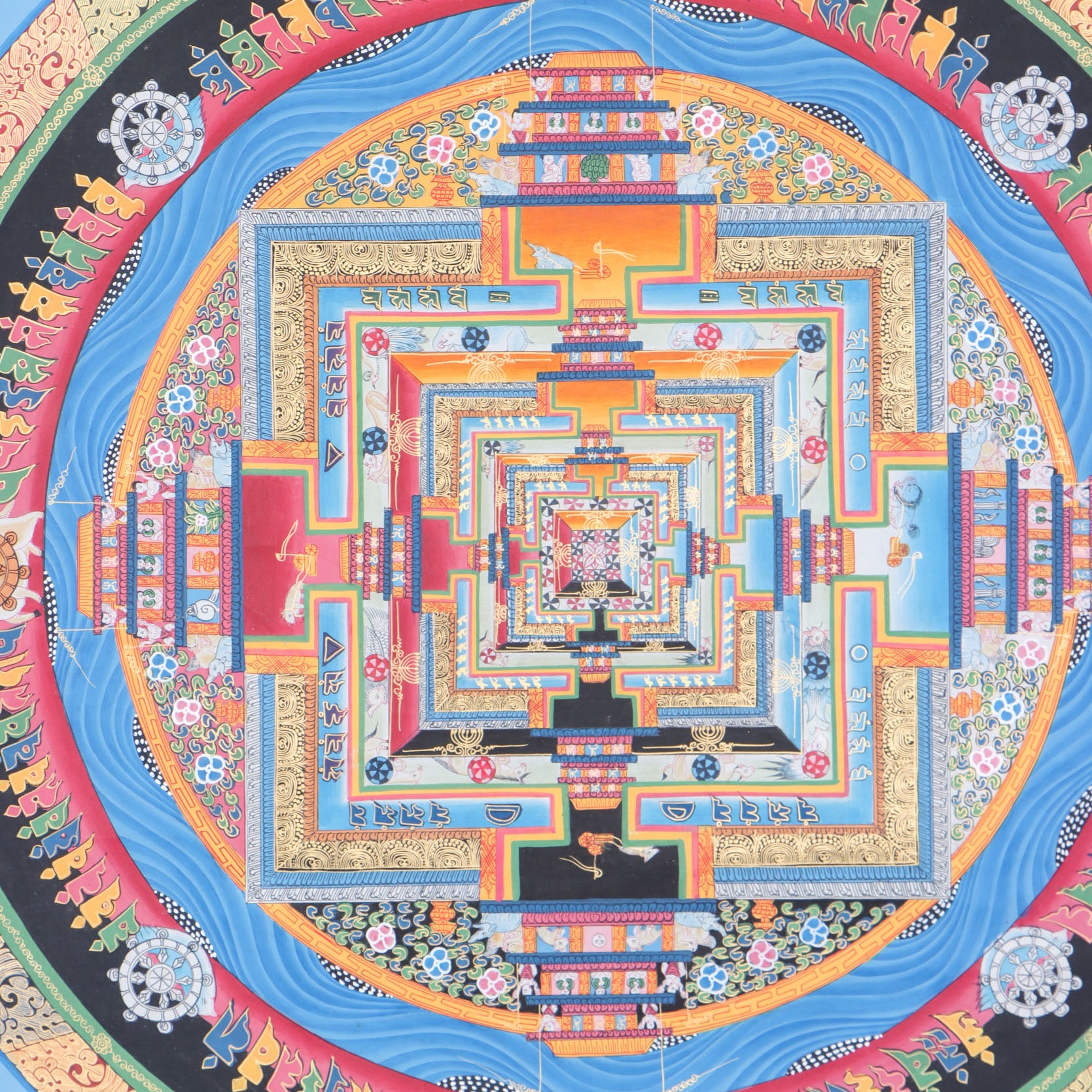 Kalachakra mandala for for meditation practice and spirituality .