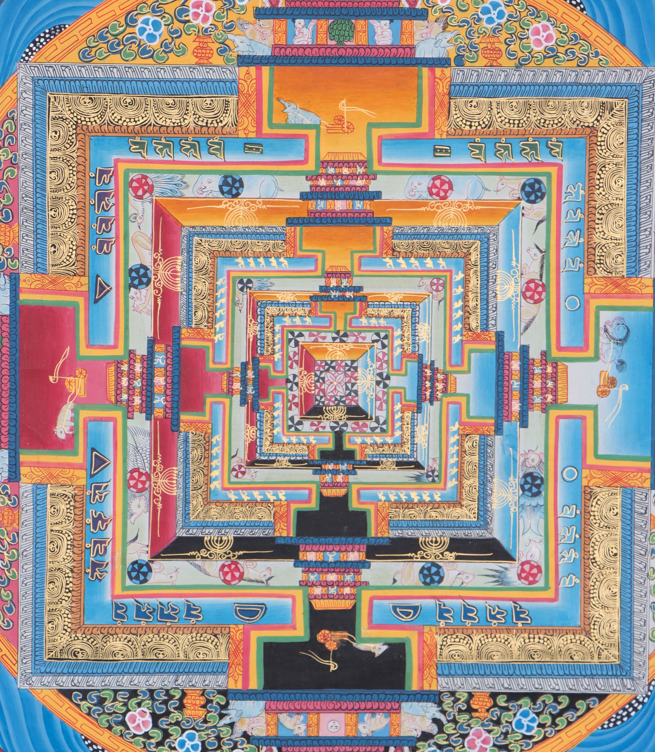 Kalachakra mandala for for meditation practice and spirituality .