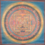  Kalachakra Mandala Thangka serves as an ideal tool for meditation and contemplation, providing a path to spiritual enlightenment.