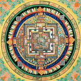 Kalchakra Mandala Thangka Painting \Wheel of Time Mandala