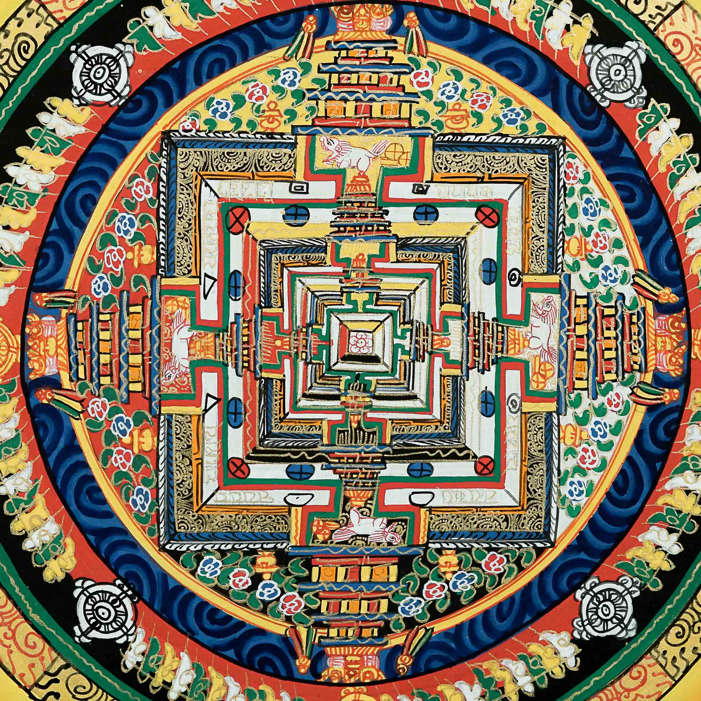 Kalchakra Mandala Thangka Painting \Wheel of Time Mandala