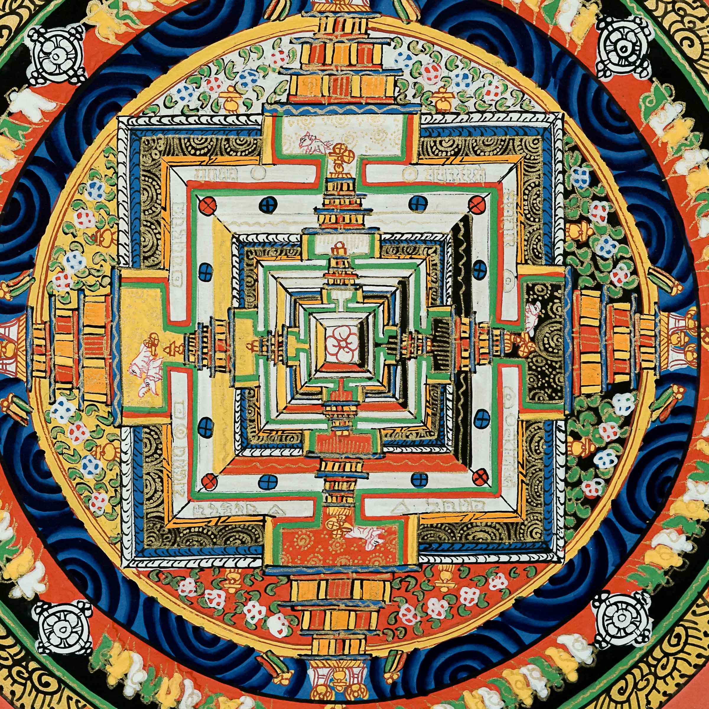 Kalchakra Mandala Thangka Painting \Wheel of Time Mandala