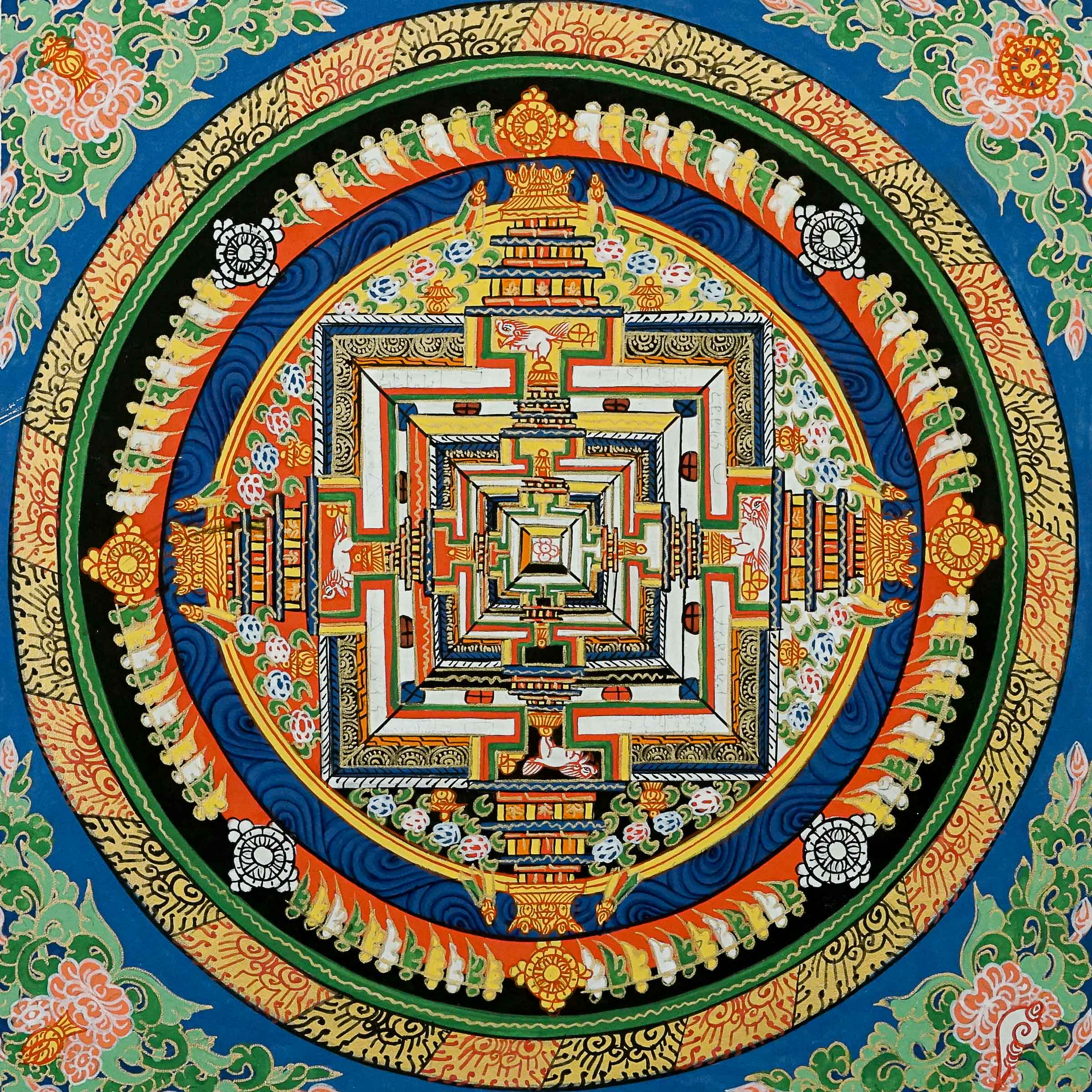 Kalachakra Mandala - Tibetan Thangka Painting 