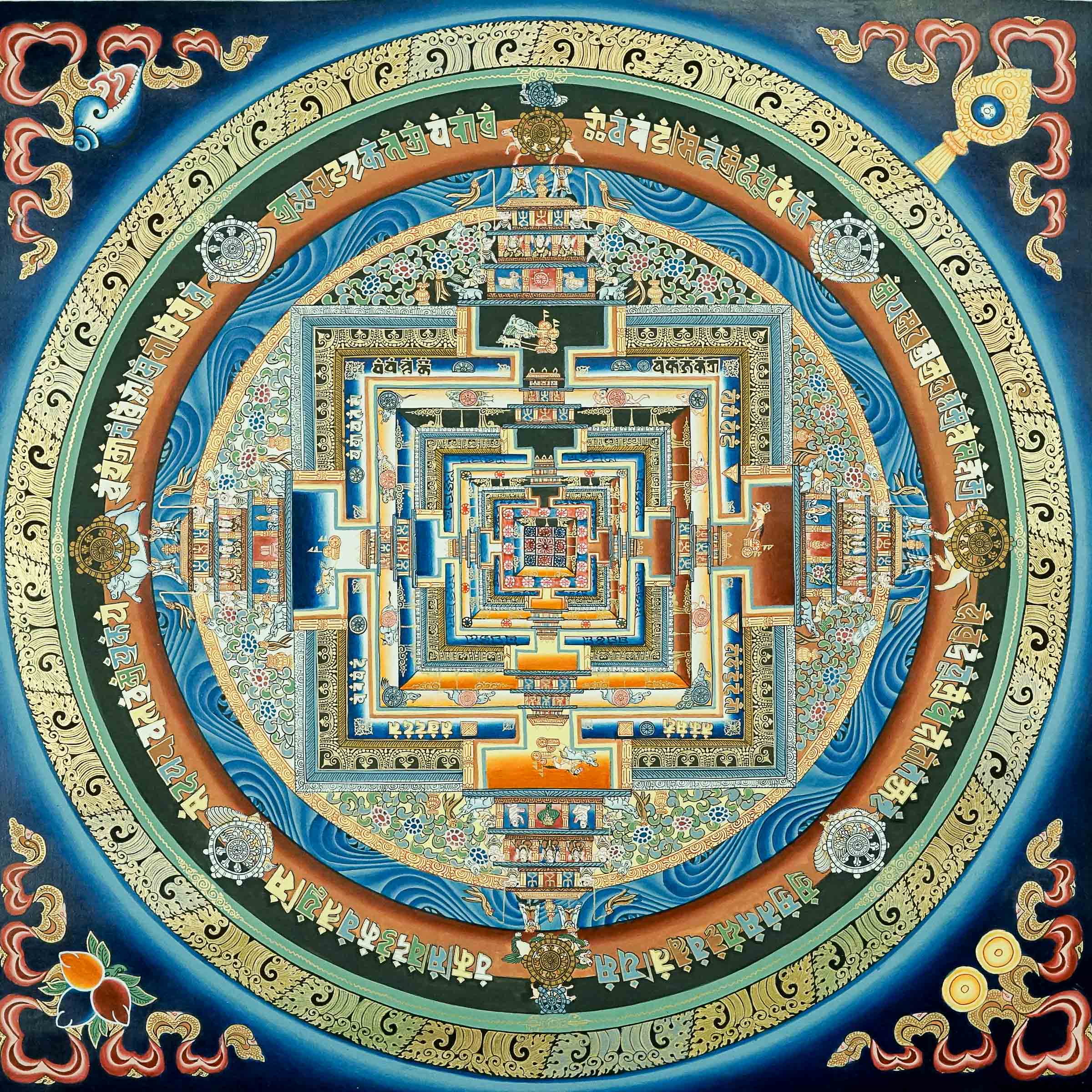 Kalchakra Mandala Thangka Painting \Mandala Art