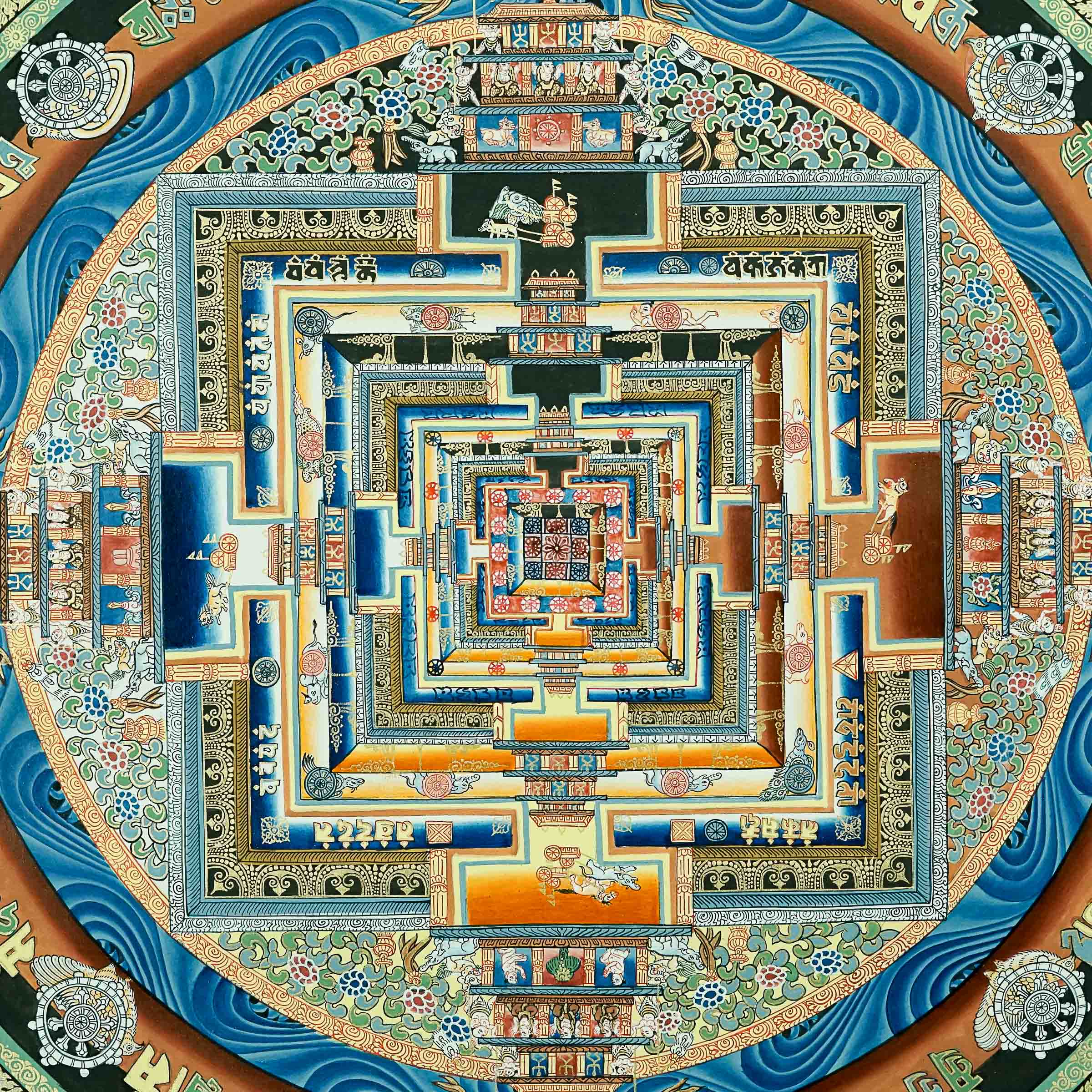 Kalchakra Mandala Thangka Painting \Mandala Art