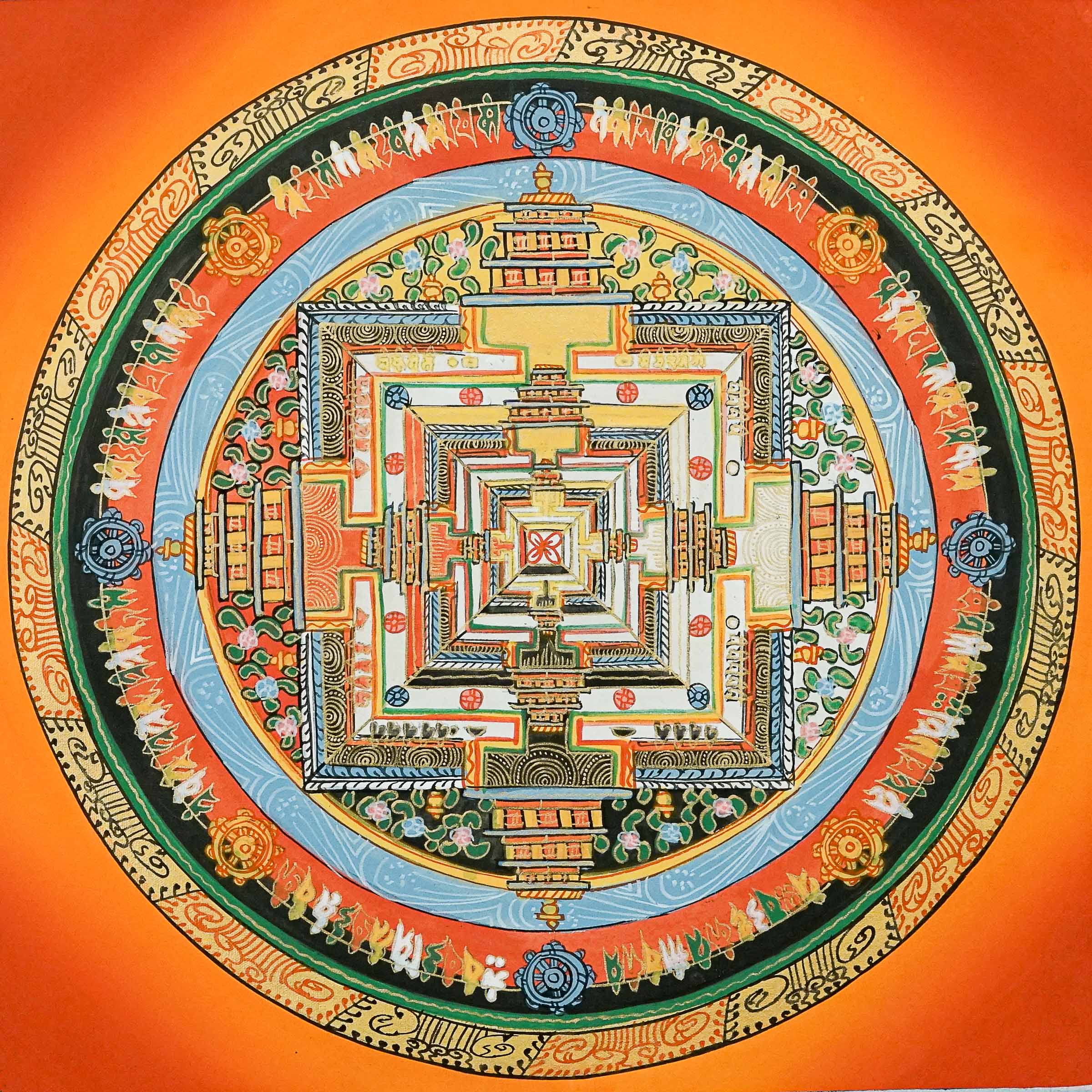 Kalchakra Mandala Thangka Painting \Traditional Thangka