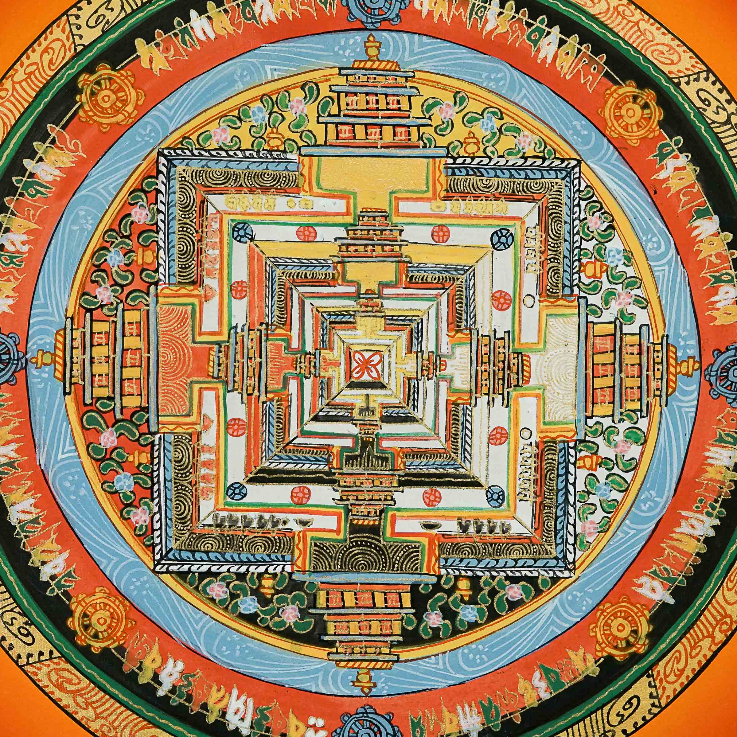 Kalchakra Mandala Thangka Painting \Traditional Thangka