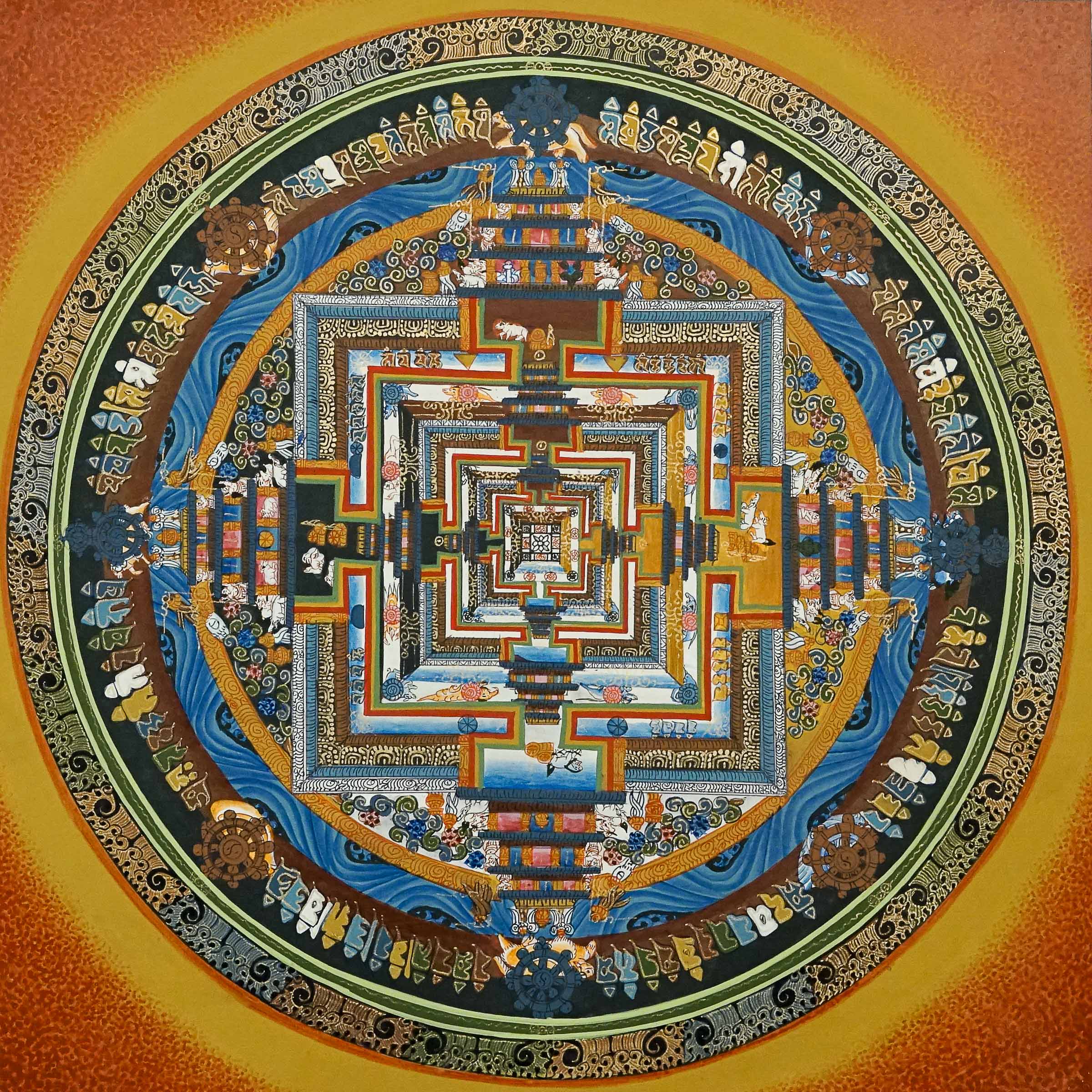 Kalachakra Mandala Thangka \ Buddhist mandala