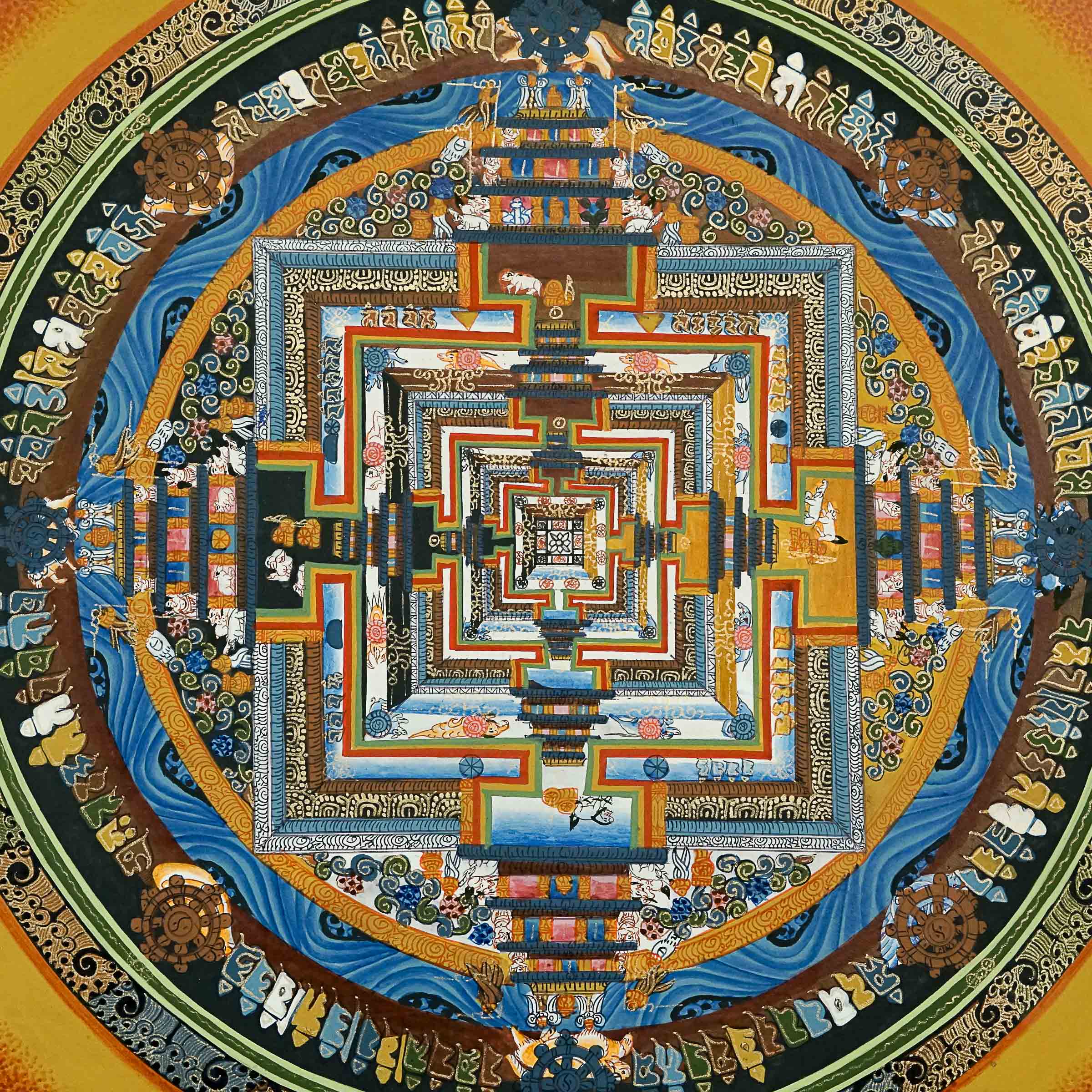 Kalachakra Mandala Thangka \ Buddhist mandala