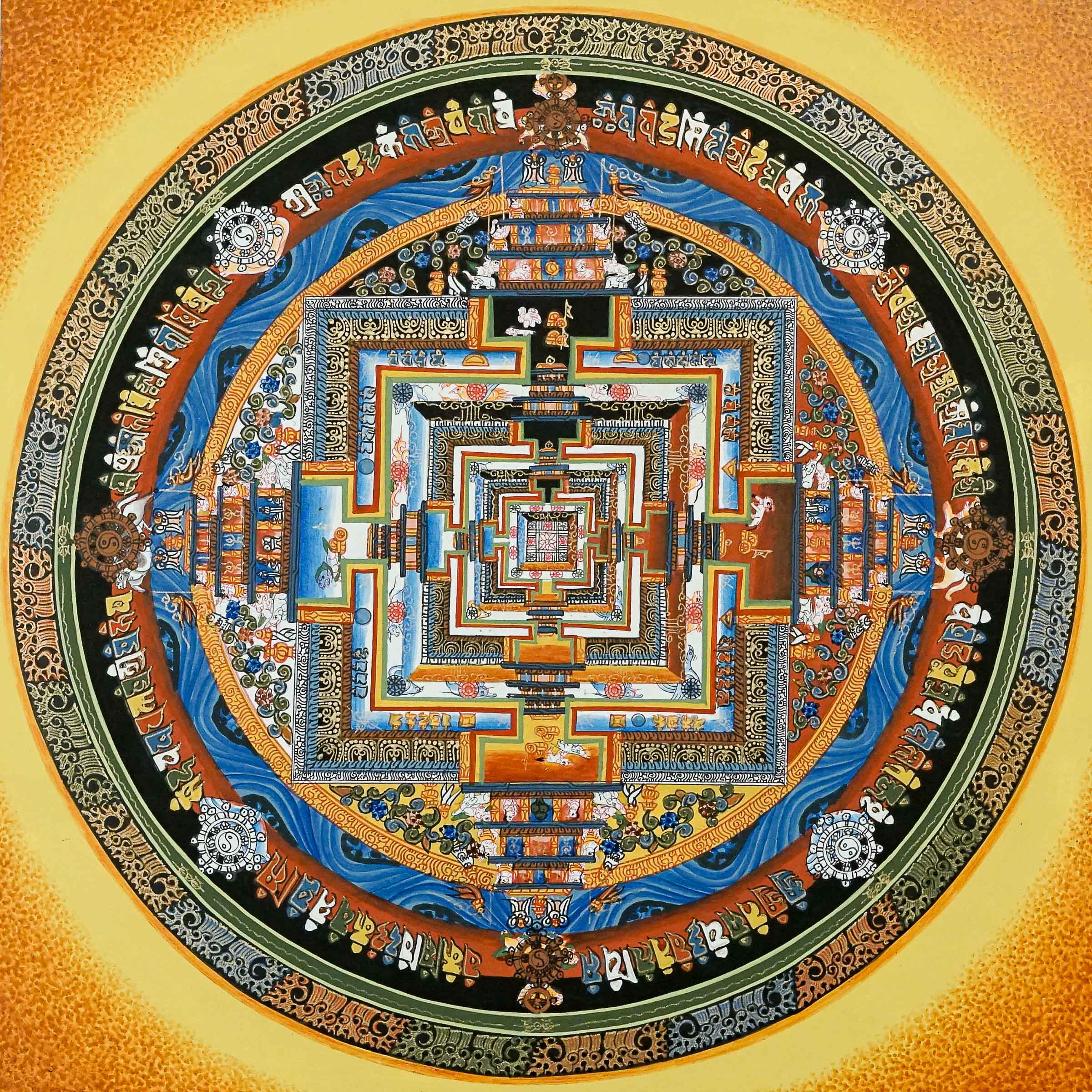 Kalachakra Mandala Tibetan Thangka art