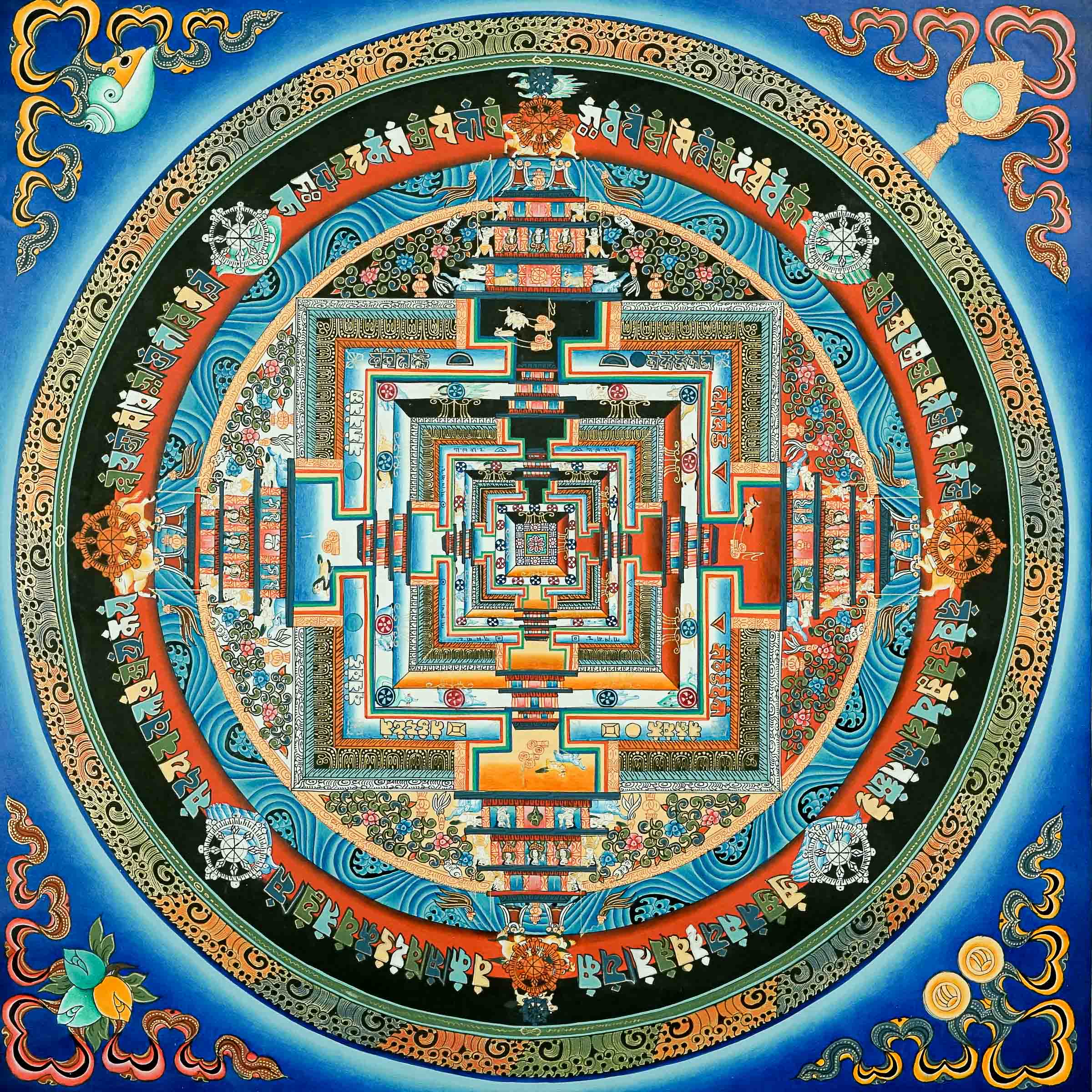 Kalachakra Mandala Thangka Painting \Buddhist art