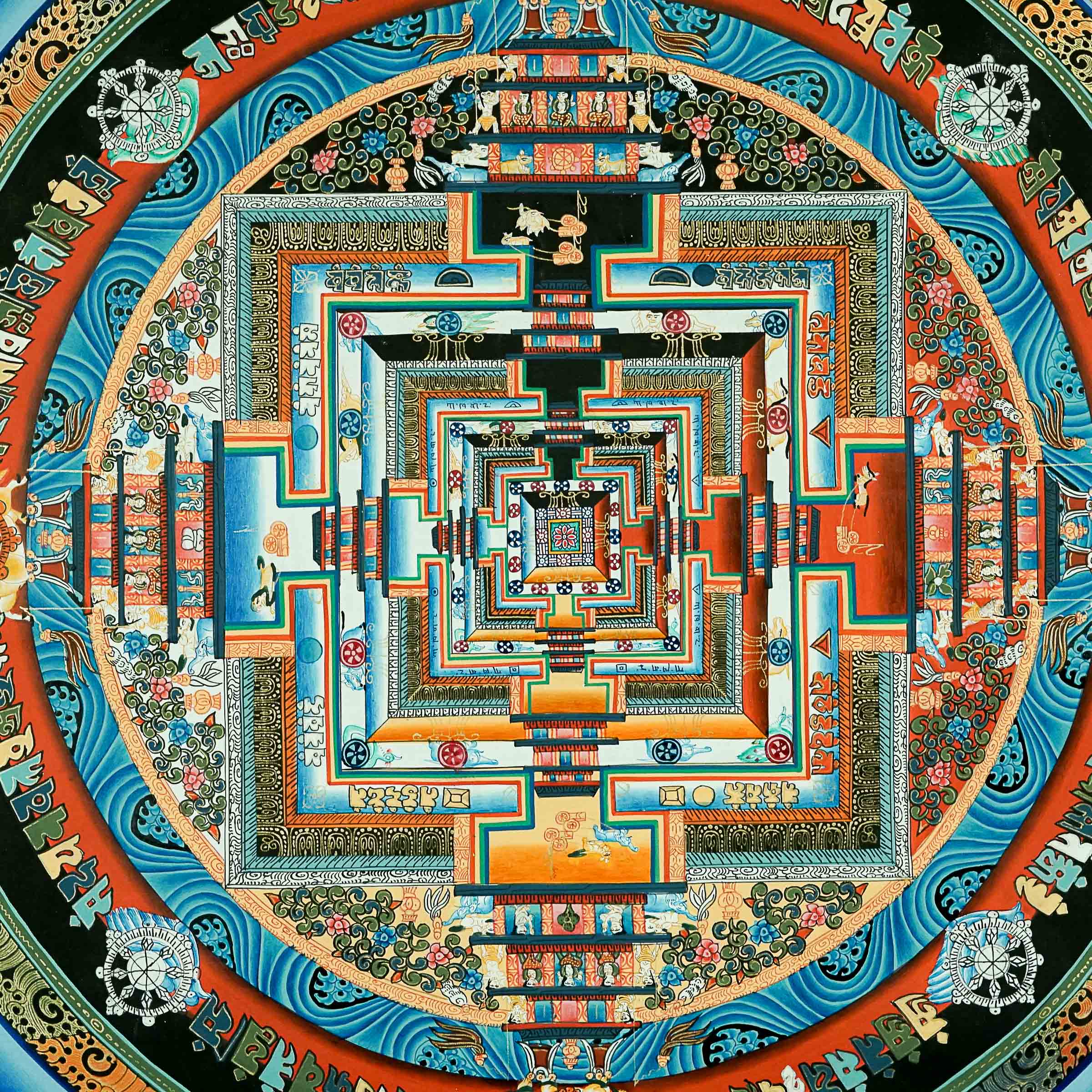 Kalachakra Mandala Thangka Painting \Buddhist art