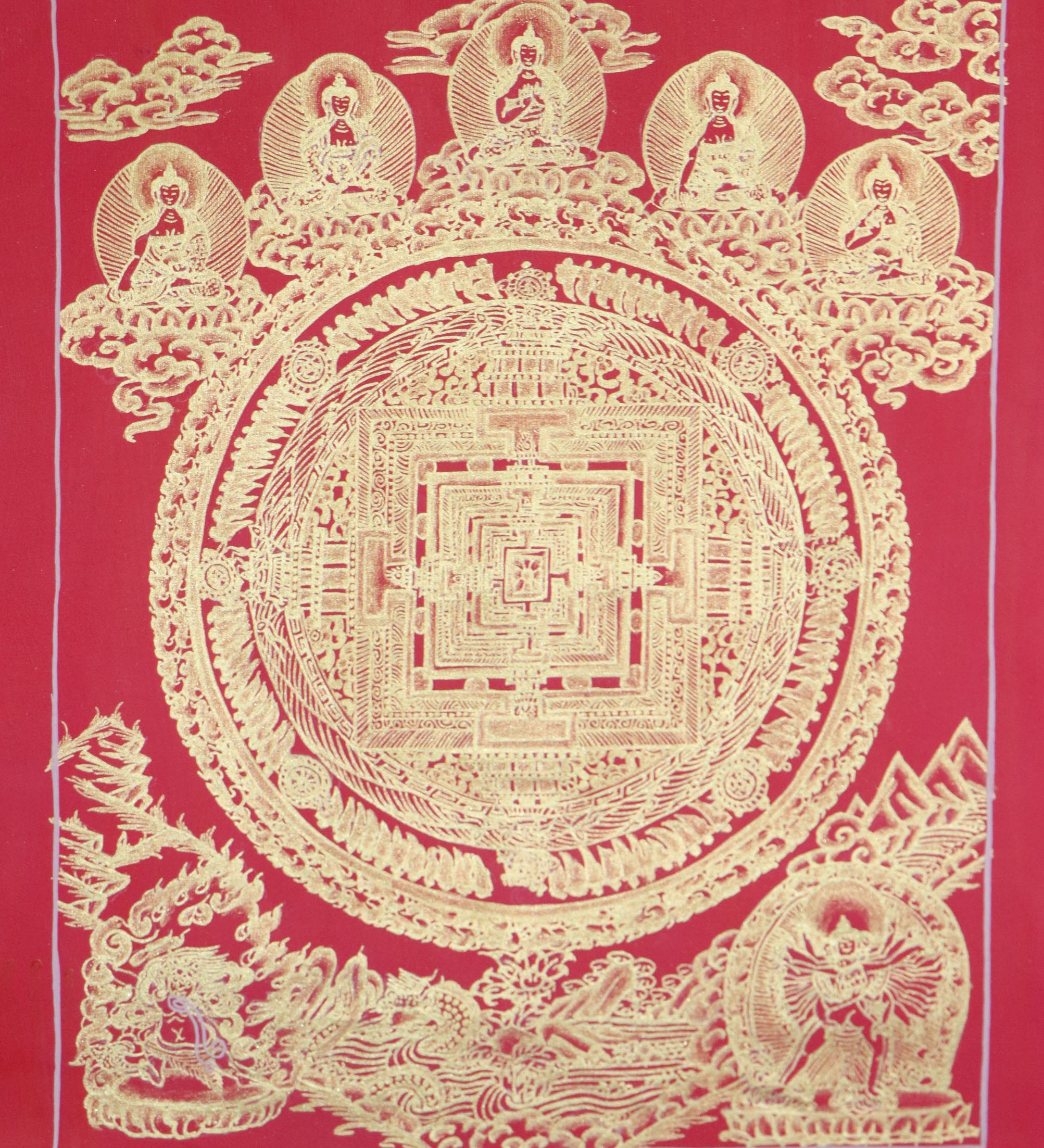  Kalachakra Mandala Thangka is a art, featuring the cosmology and teachings of the Kalachakra Tantra