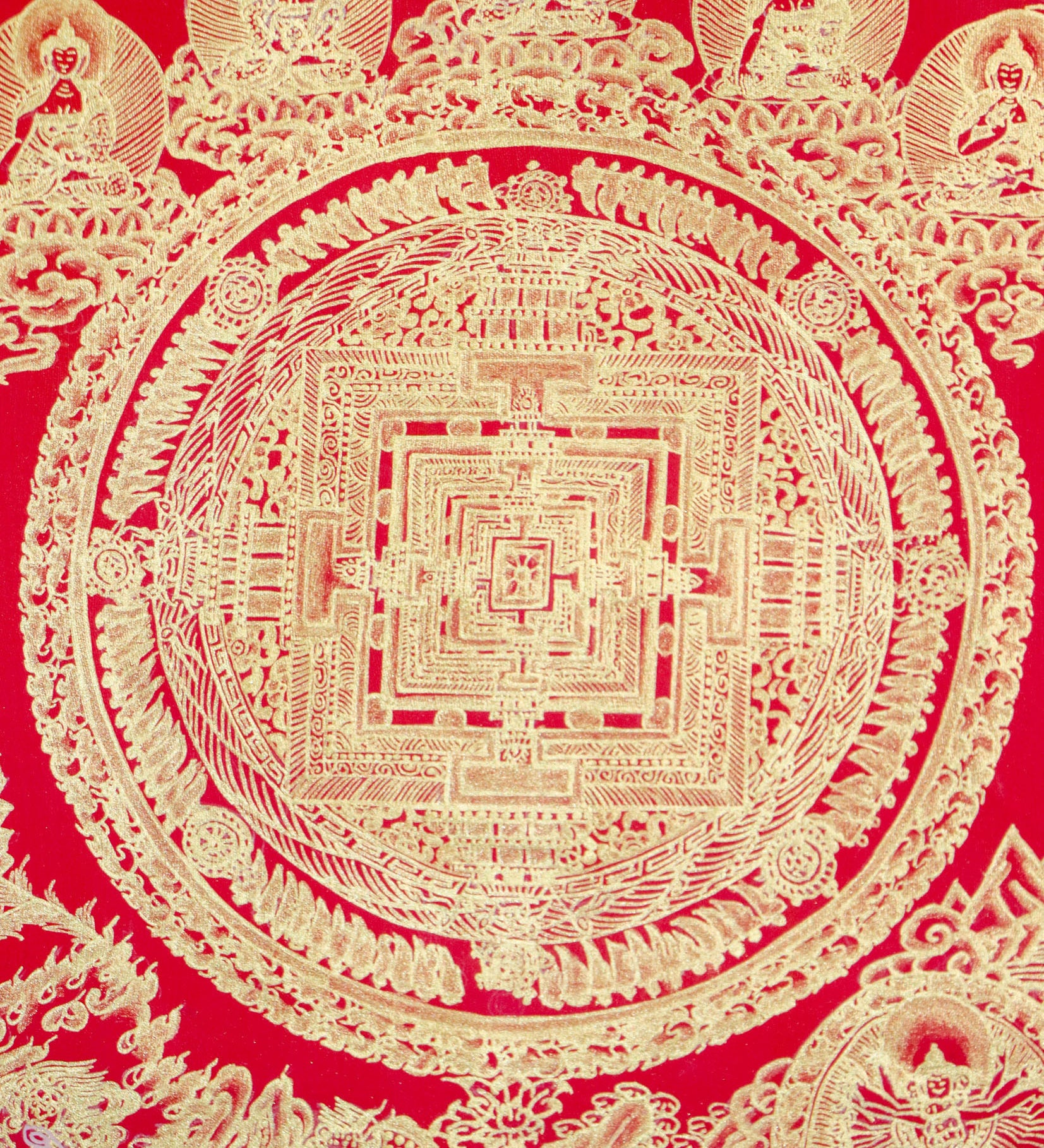 Kalachakra Mandala Thangka is a art, featuring the cosmology and teachings of the Kalachakra Tantra.