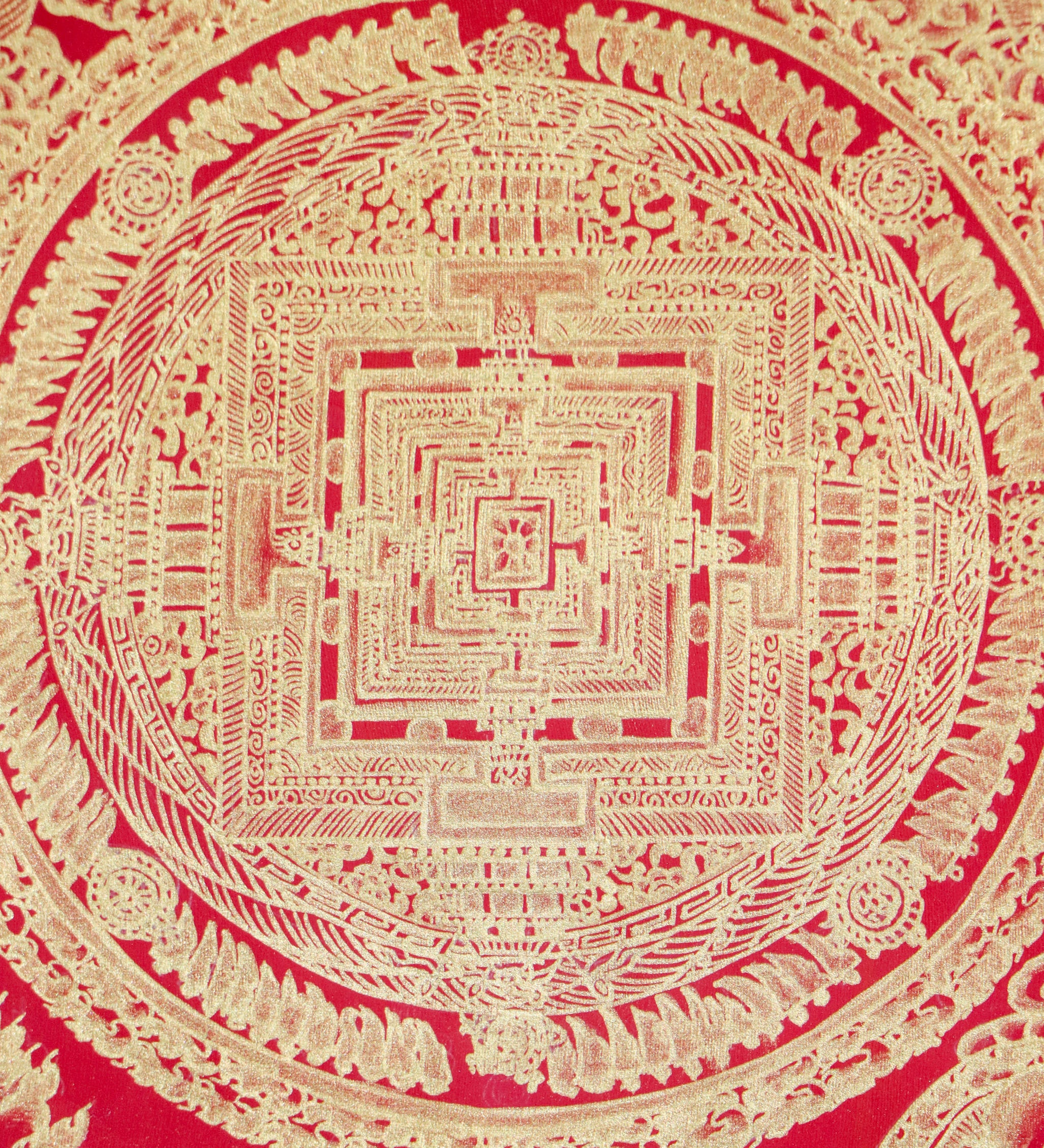 Kalachakra Mandala Thangka is a art, featuring the cosmology and teachings of the Kalachakra Tantra.