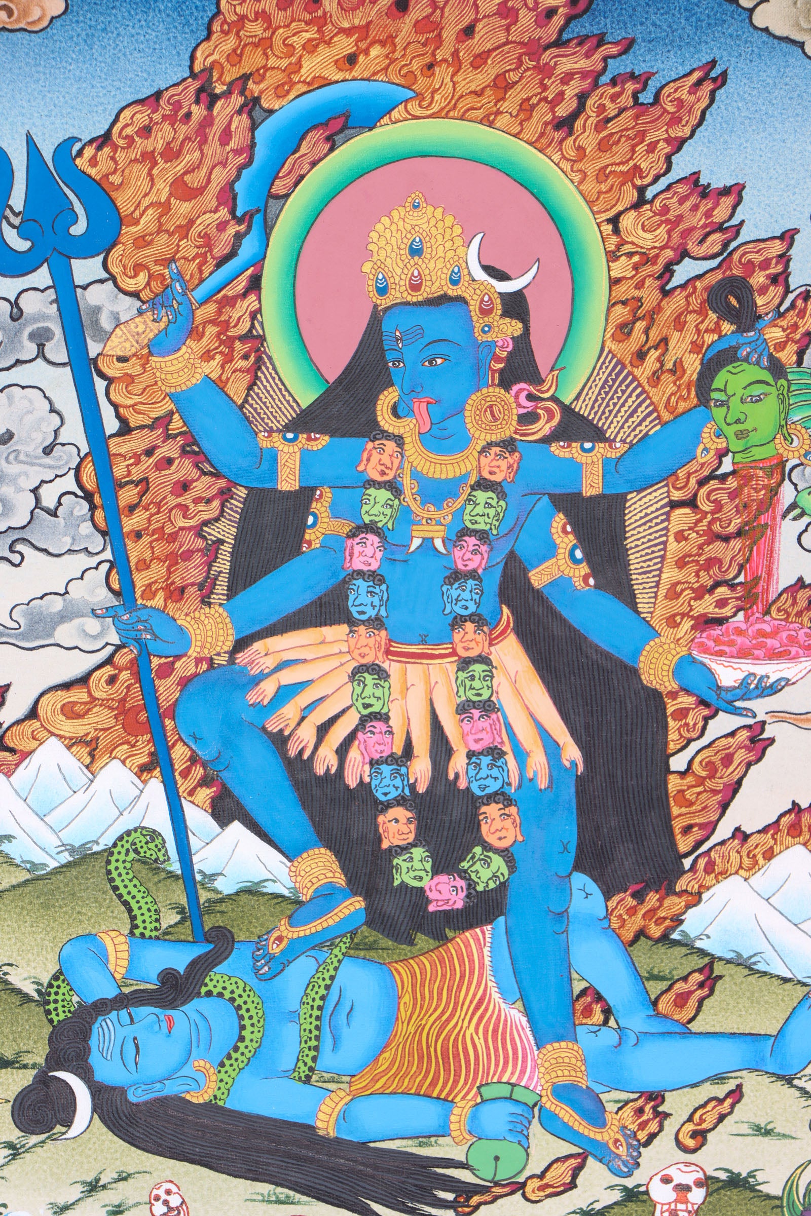 Kali Thangka is a visual tools for spiritual practice, meditation and devotion.