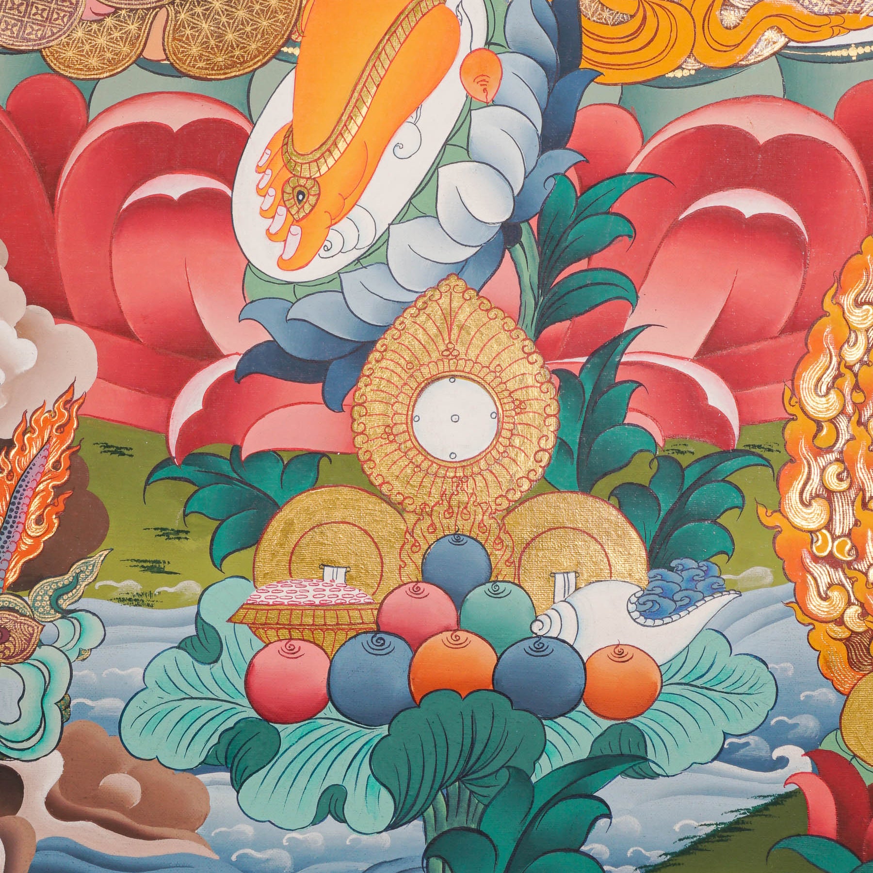 Zambala Thangka Painting - God of Wealth