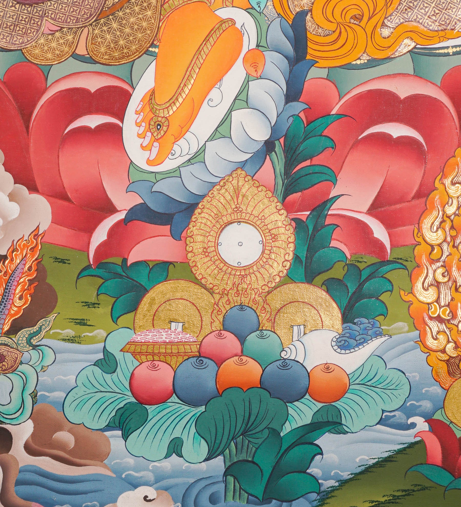 Zambala Thangka Painting - God of Wealth