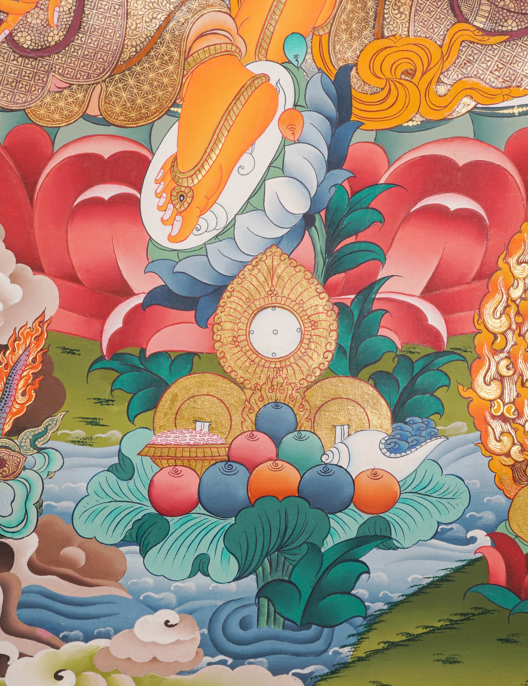 Zambala Thangka Painting - God of Wealth