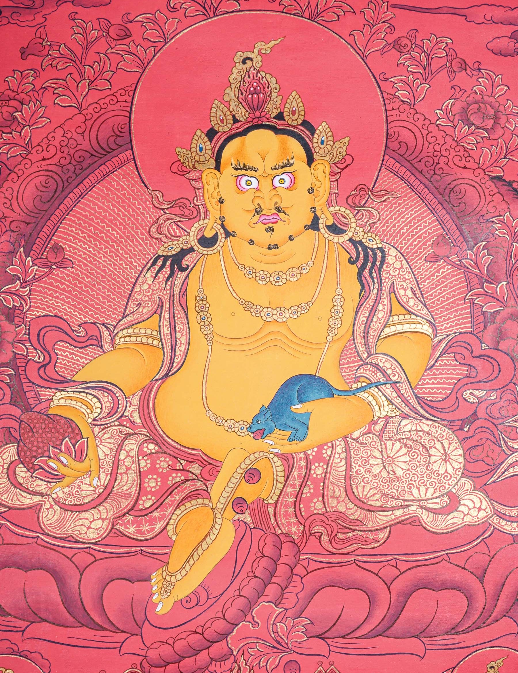 Zambala Thangka Painting - God of wealth