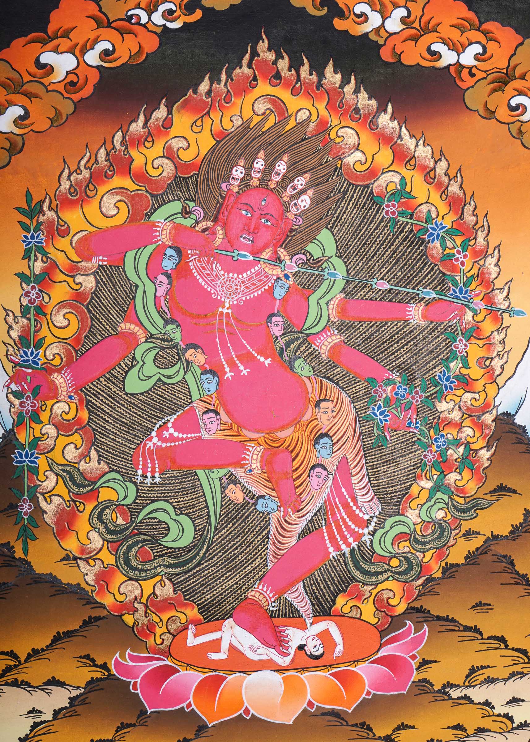 Kurkulla Thangka - Wrathful Deity Painting