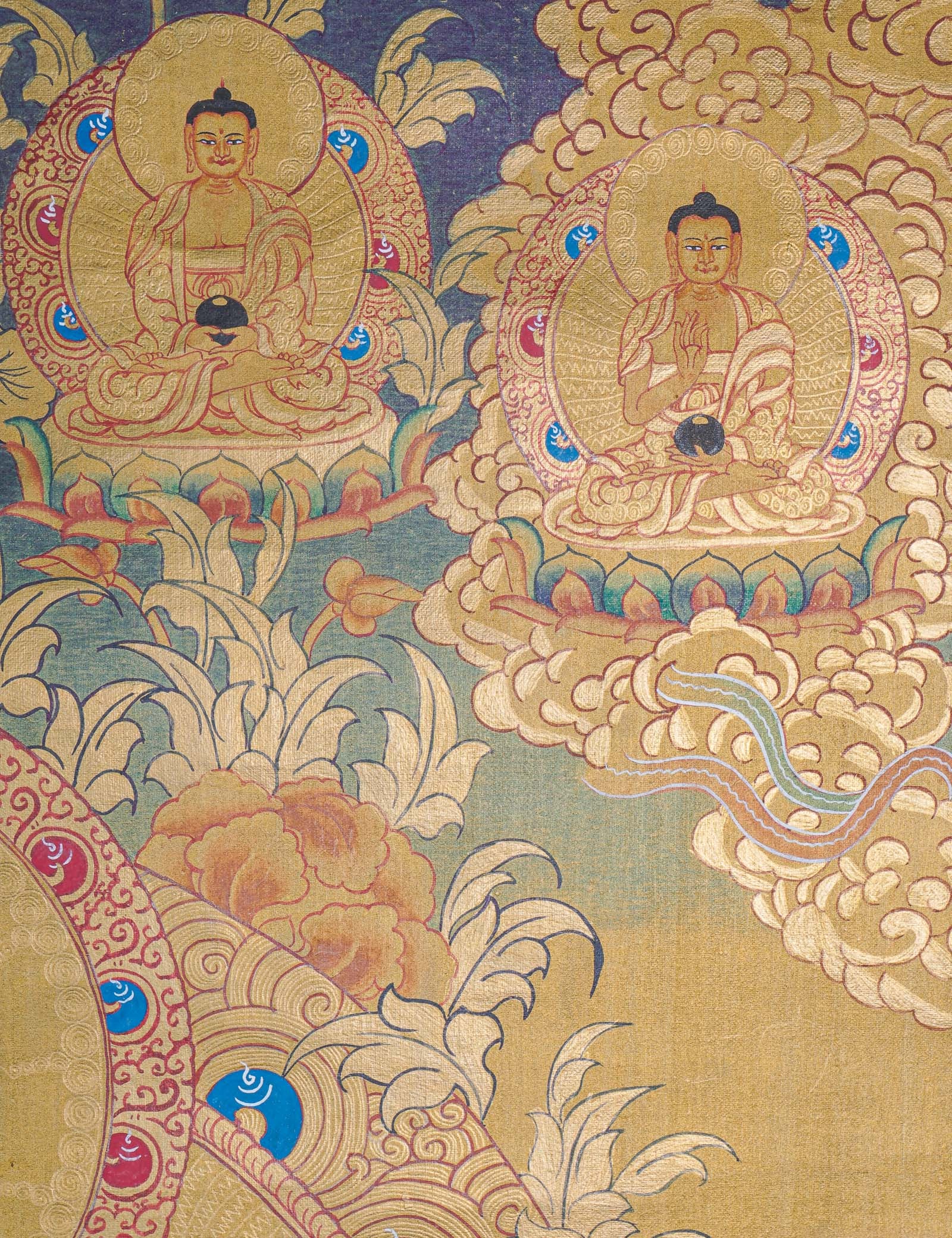 Shakyamuni Buddha Thangka - Cotton Canvas Painting