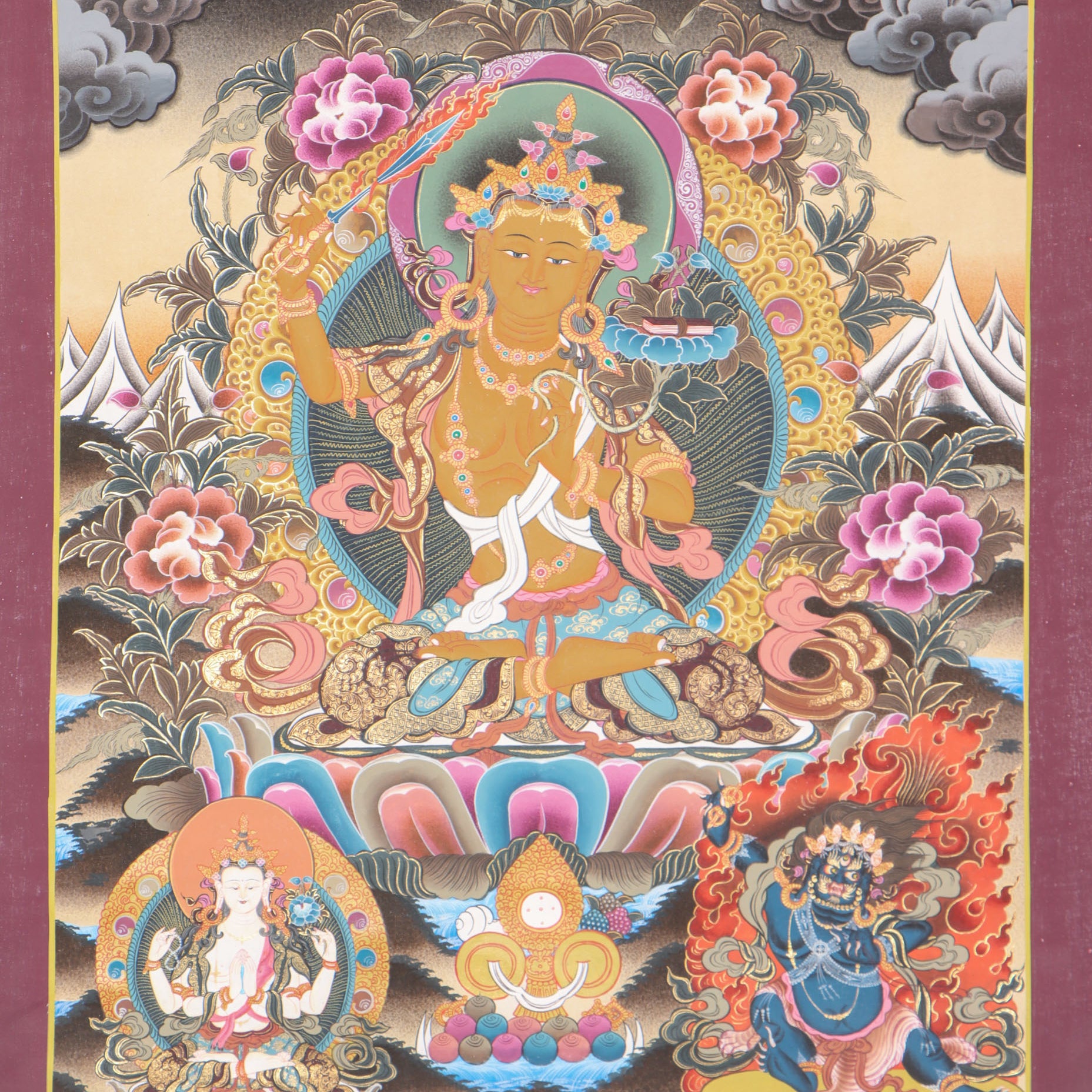 Manjushri Thangka for compassion and enlightment.