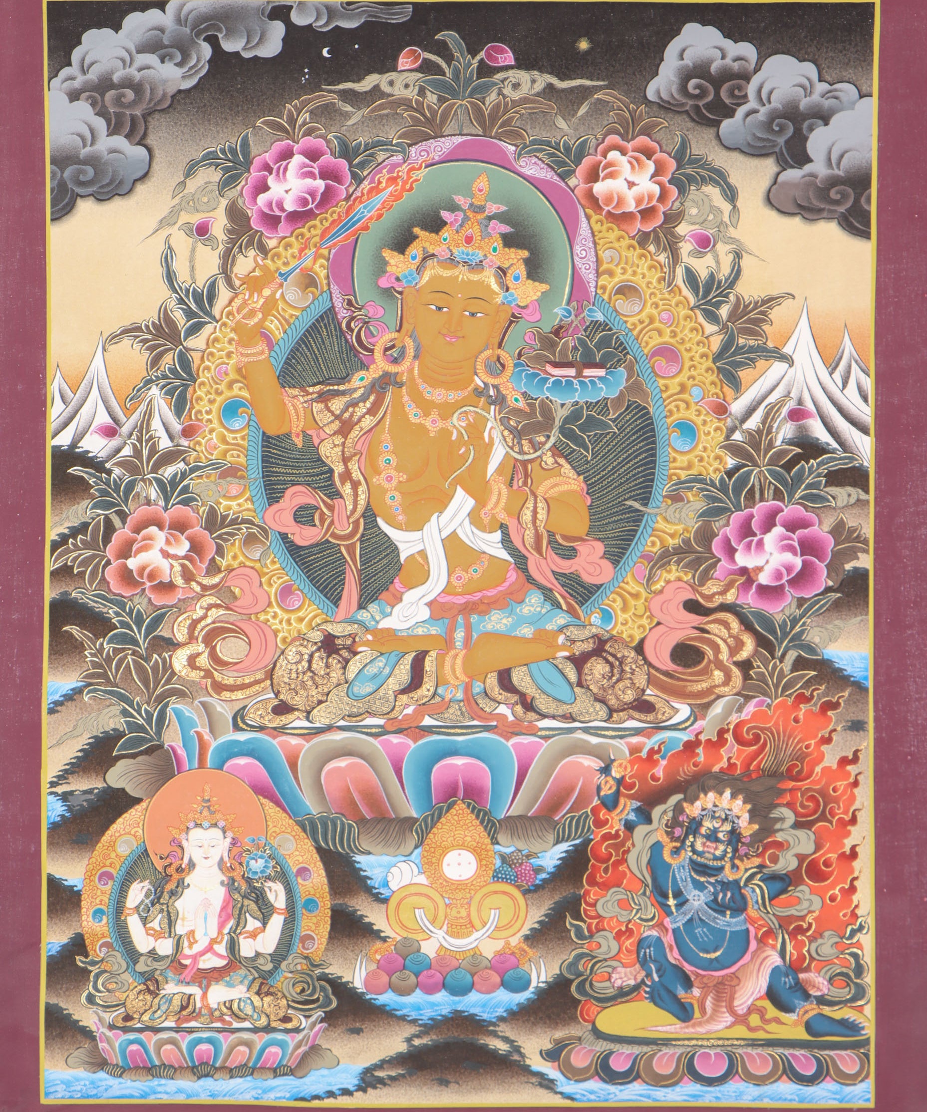 Manjushri Thangka for compassion and enlightment.