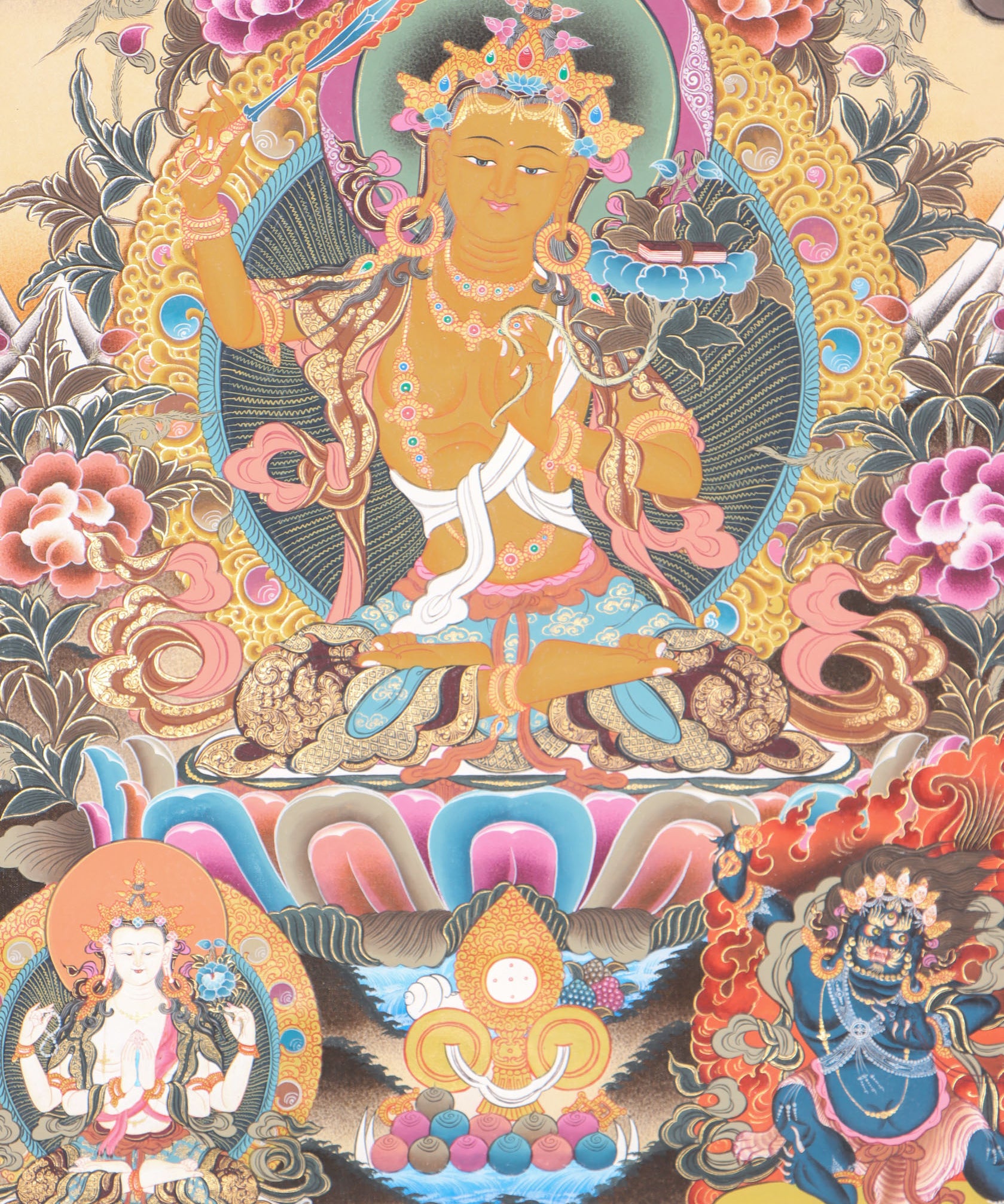 Manjushri Thangka for compassion and enlightment.