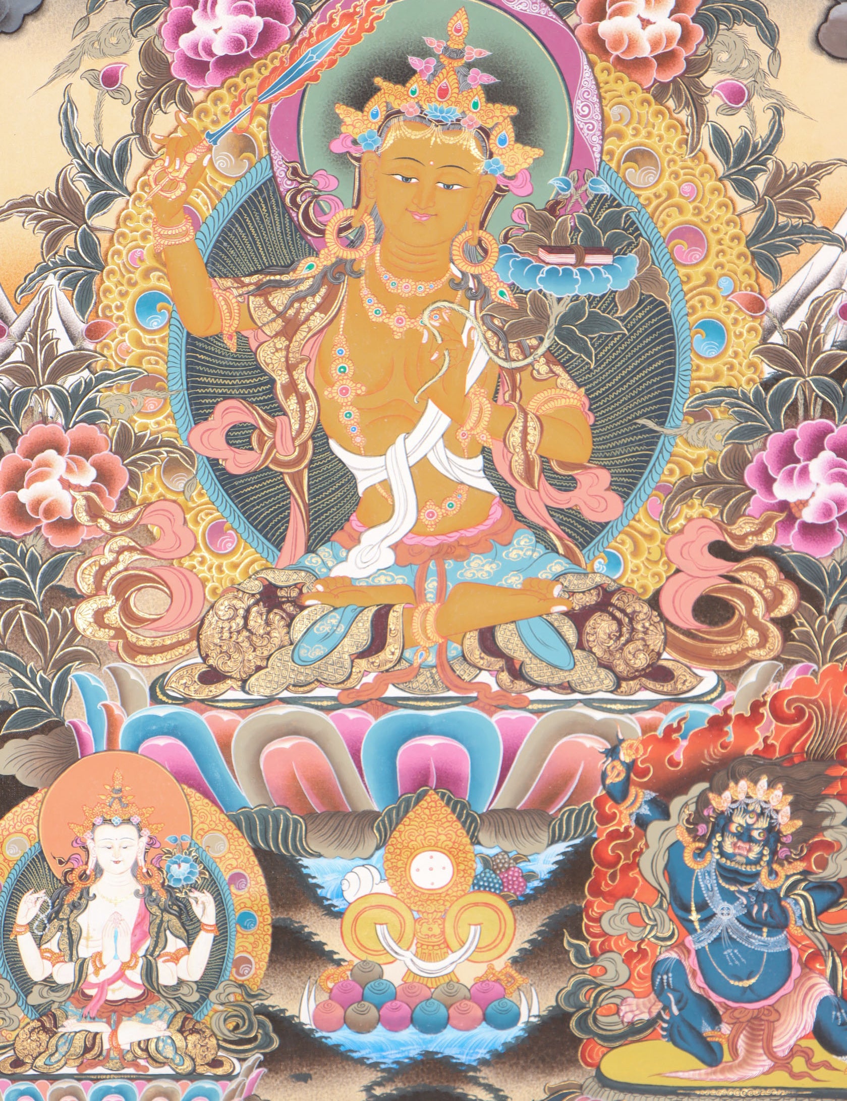 Manjushri Thangka for compassion and enlightment.