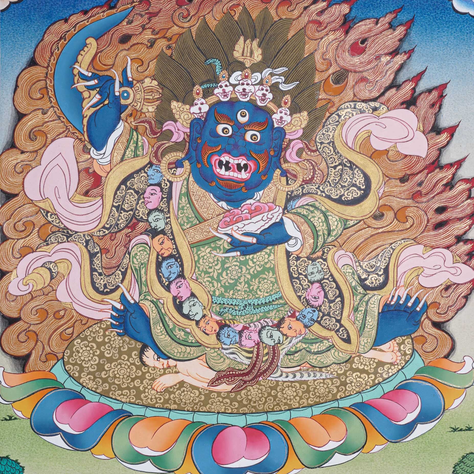 Mahakala Thangka - Handpainted Painting 