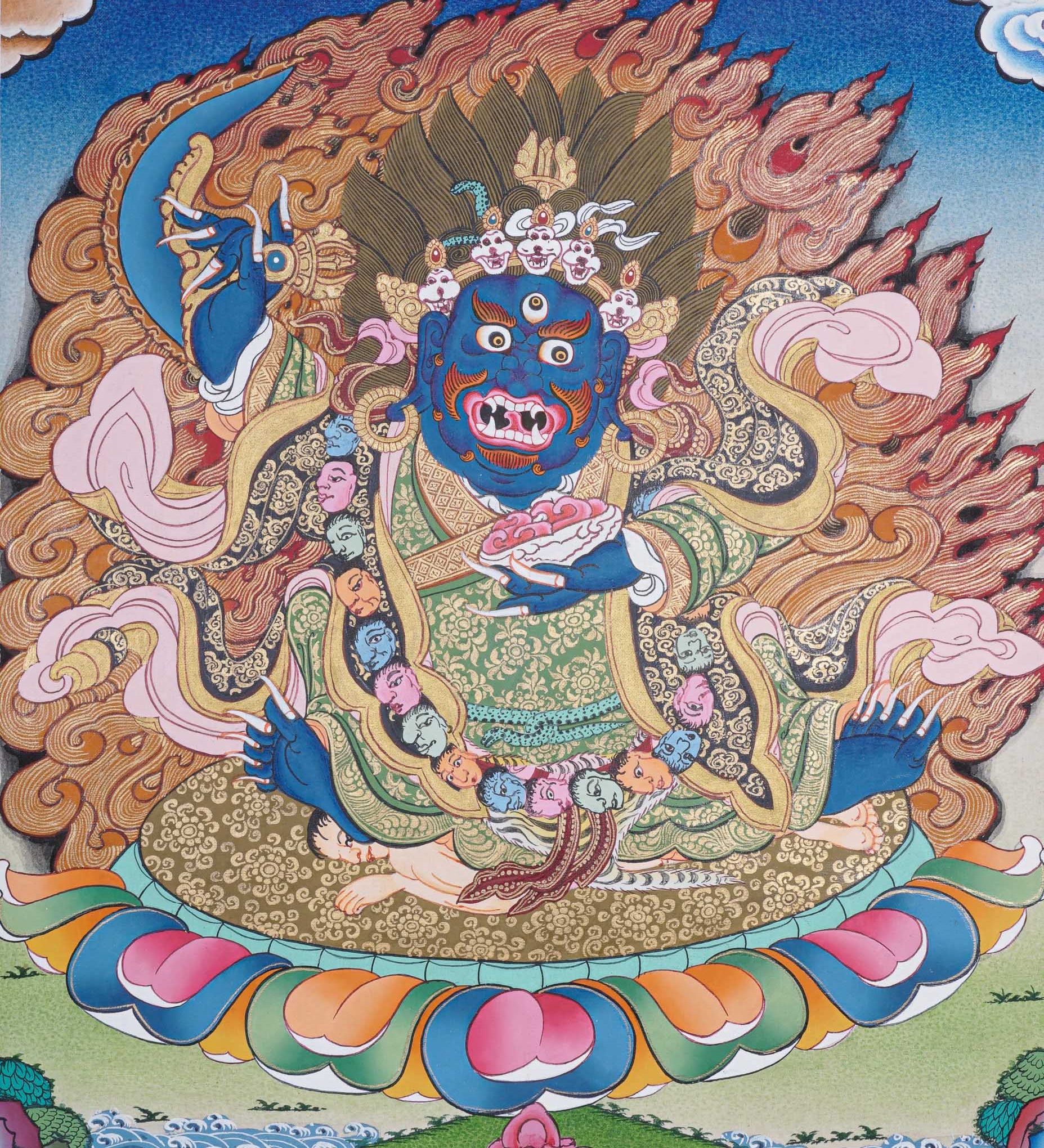 Mahakala Thangka - Handpainted Painting 