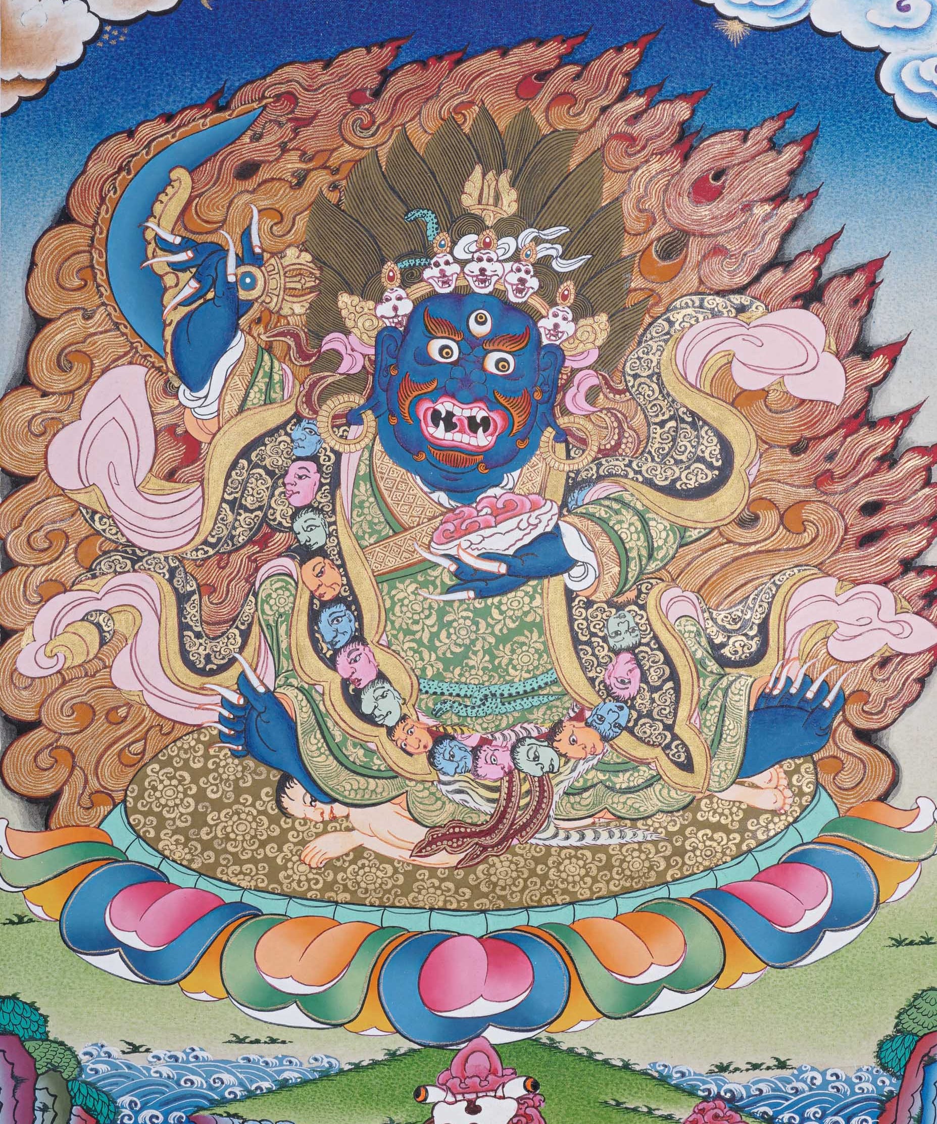 Mahakala Thangka - Handpainted Painting 