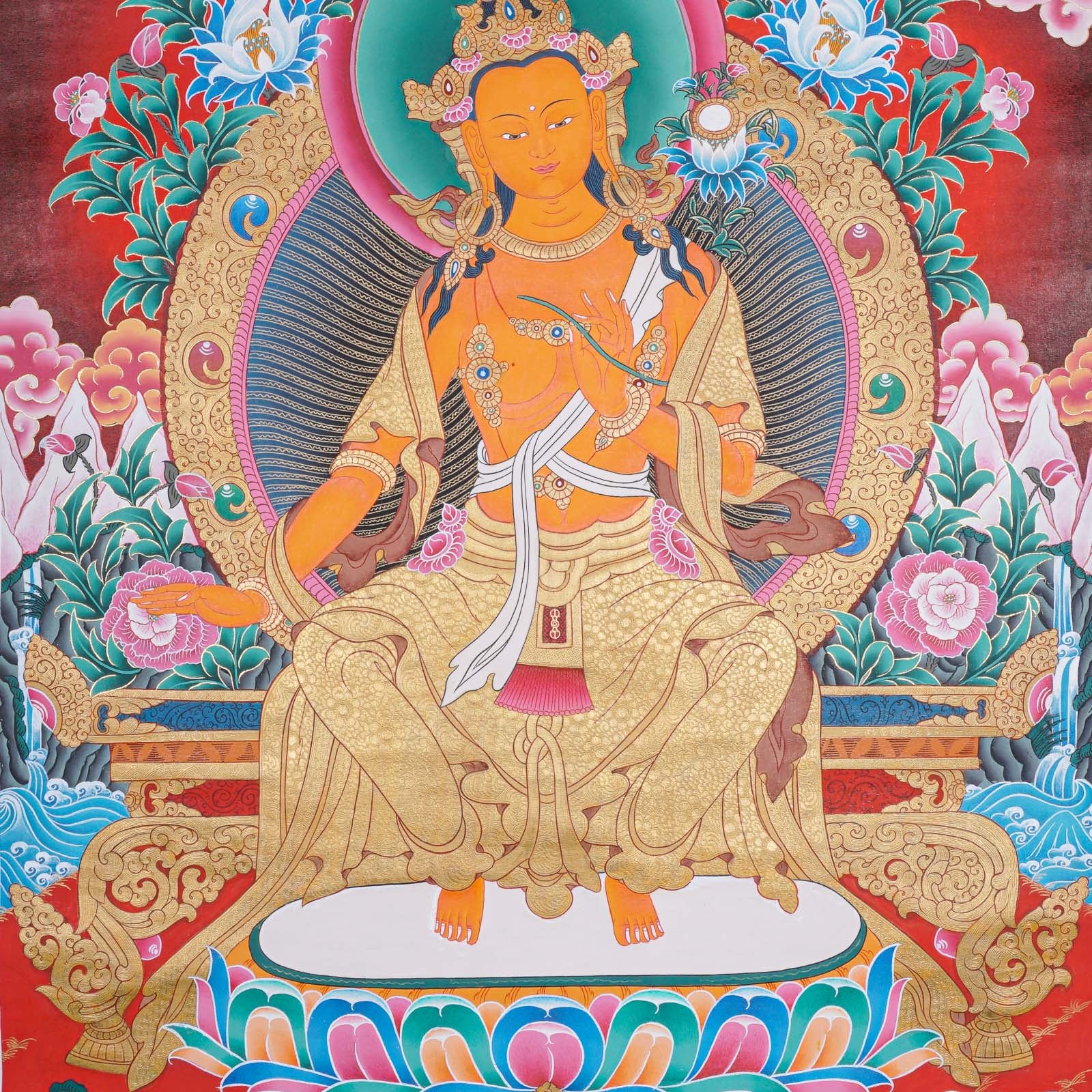 Maitreya Thangka - Tibetan Painting