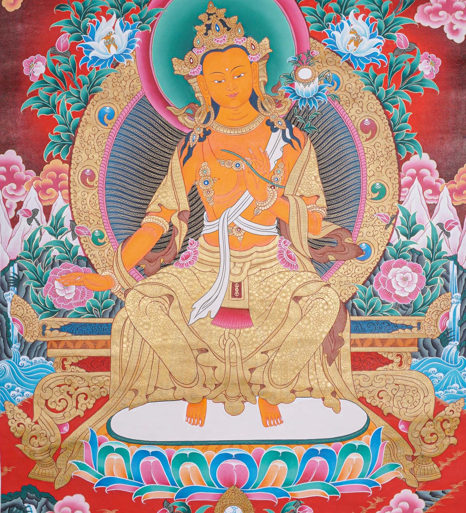 Maitreya Thangka - Tibetan Painting