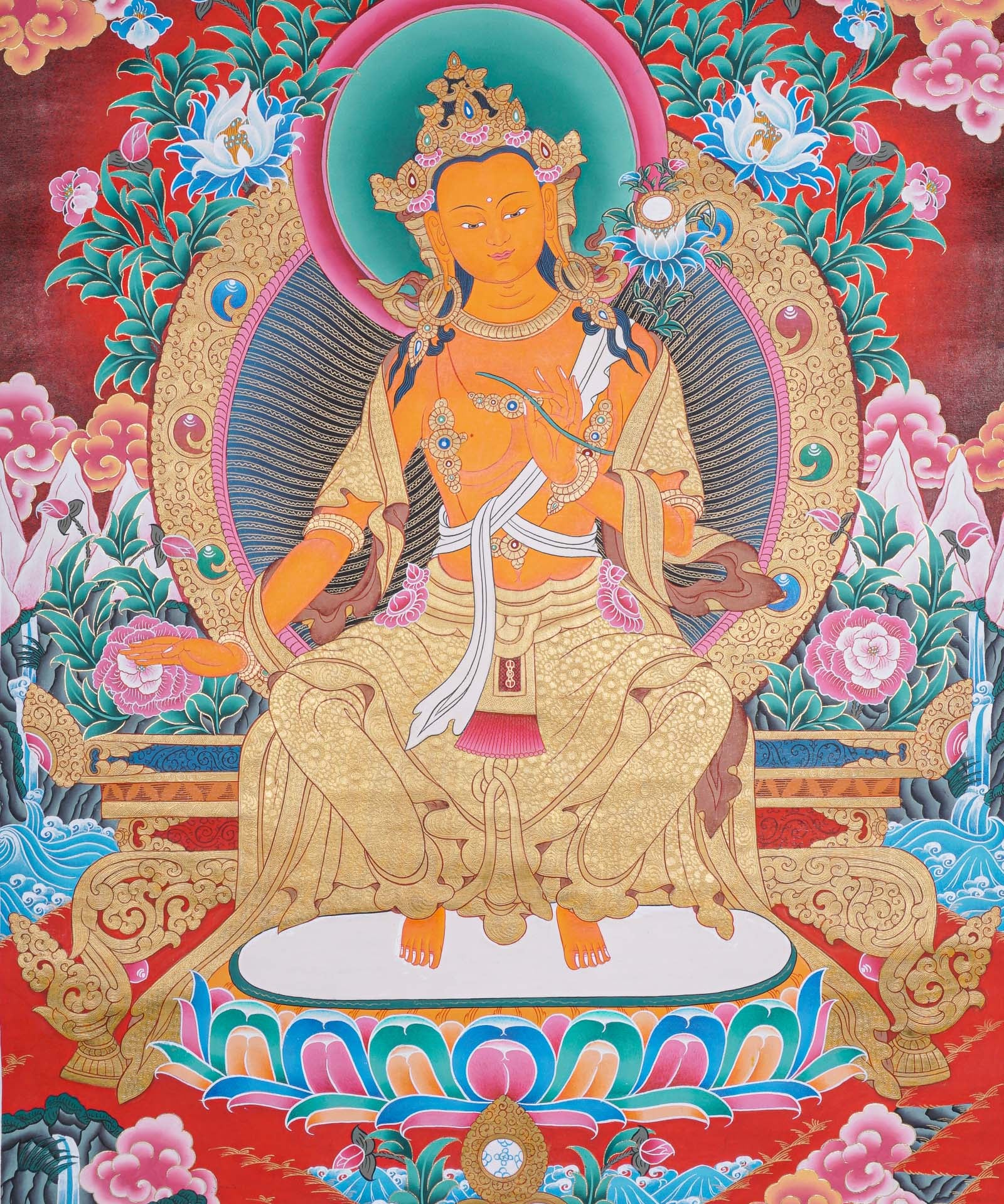 Maitreya Thangka - Tibetan Painting