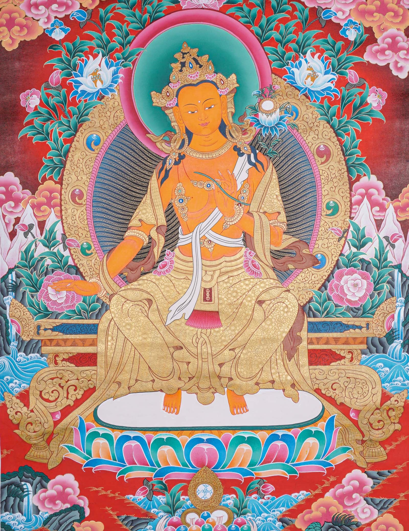 Maitreya Thangka - Tibetan Painting