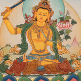 Handpainted Manjushree Thangka Painting - Himalayas Shop