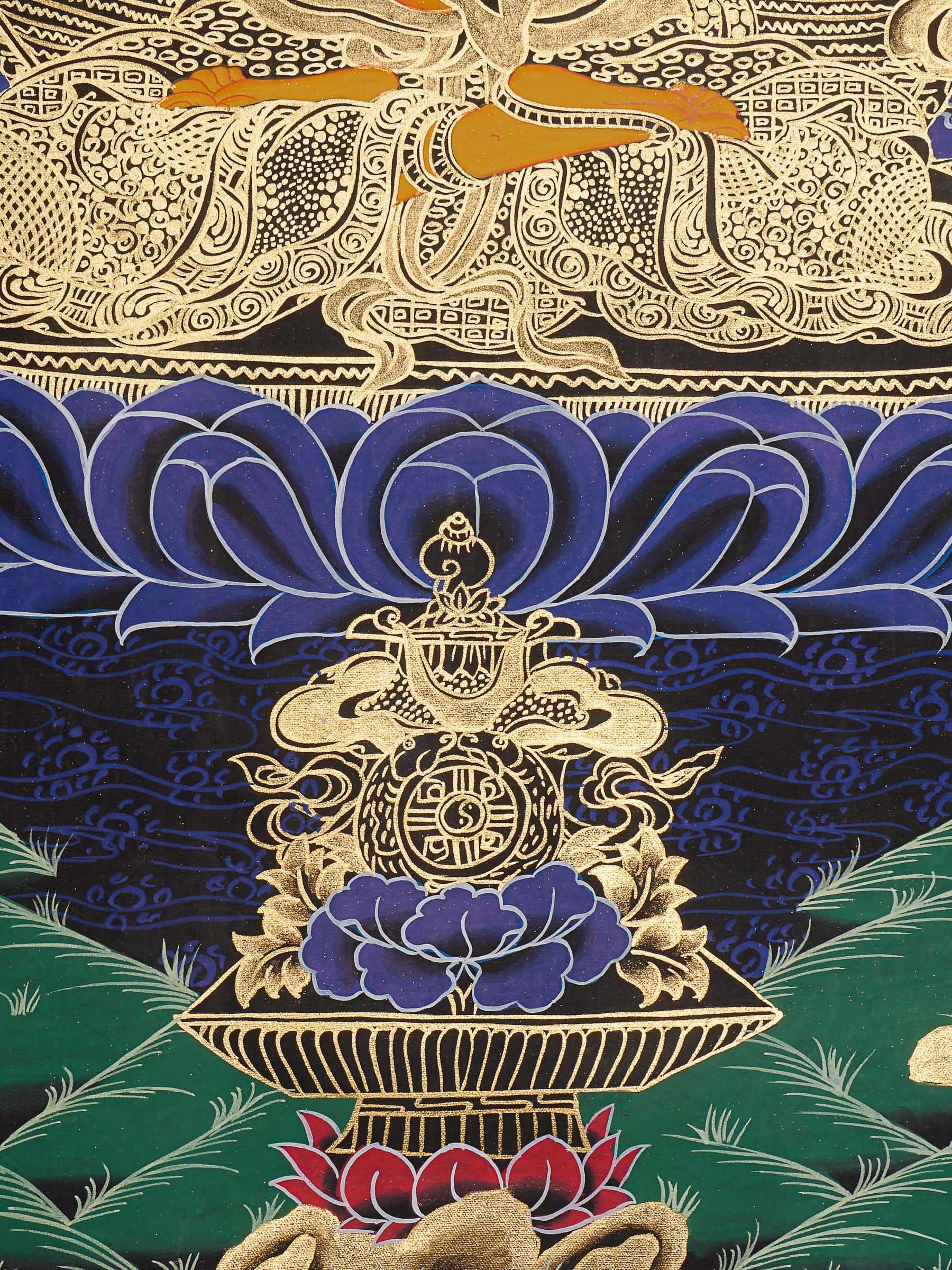 Manjushree Thangka Painting for prayer and meditation.