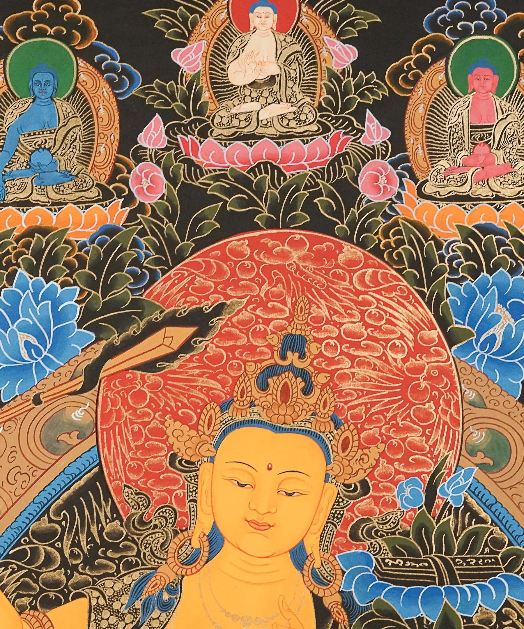 Manjushree Thangka Painting - Handpainted Art