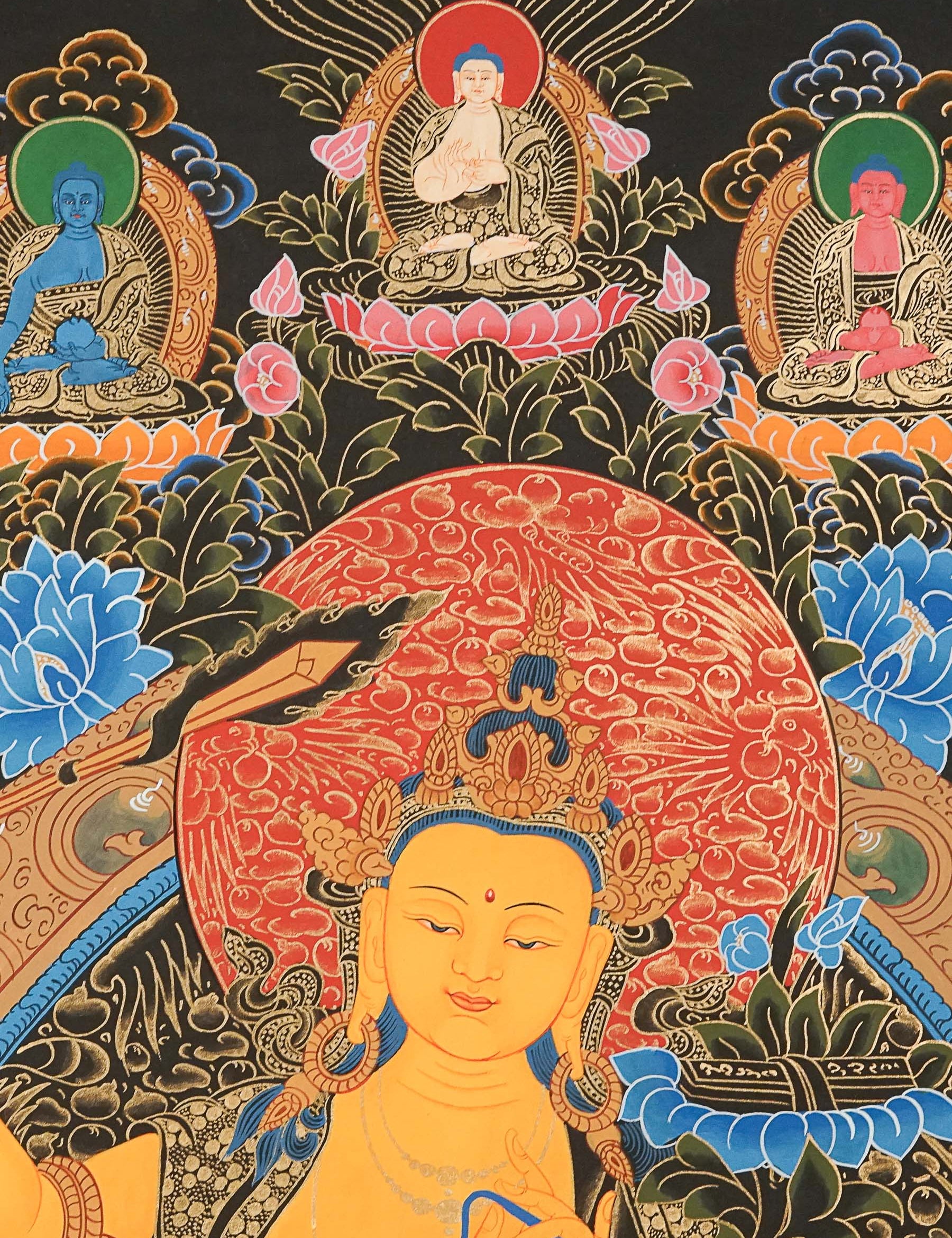 Manjushree Thangka Painting - Handpainted Art