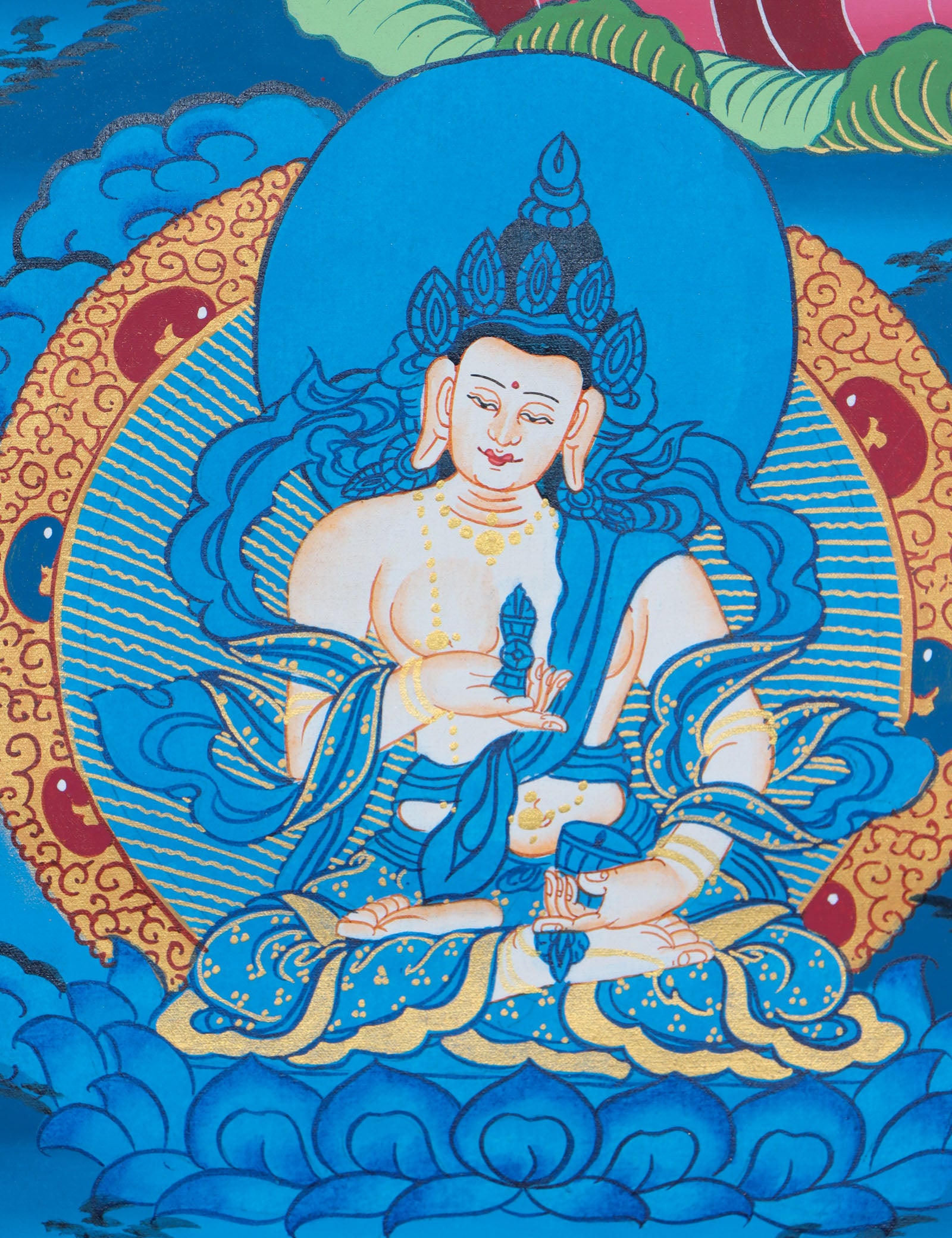 Manjushree Thangka for spiritual progression and education.