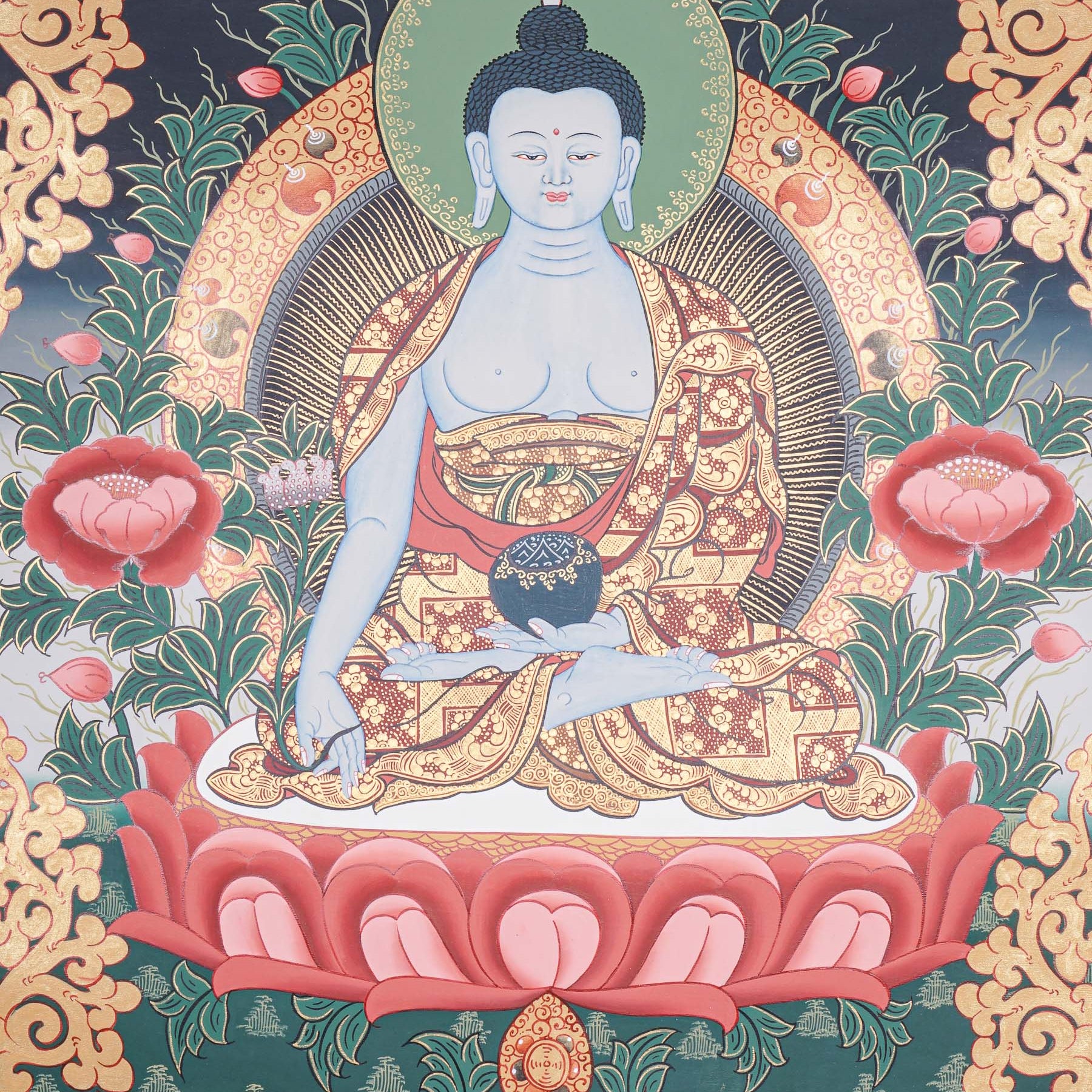 Medicine Buddha - Tibetan Thangka Painting