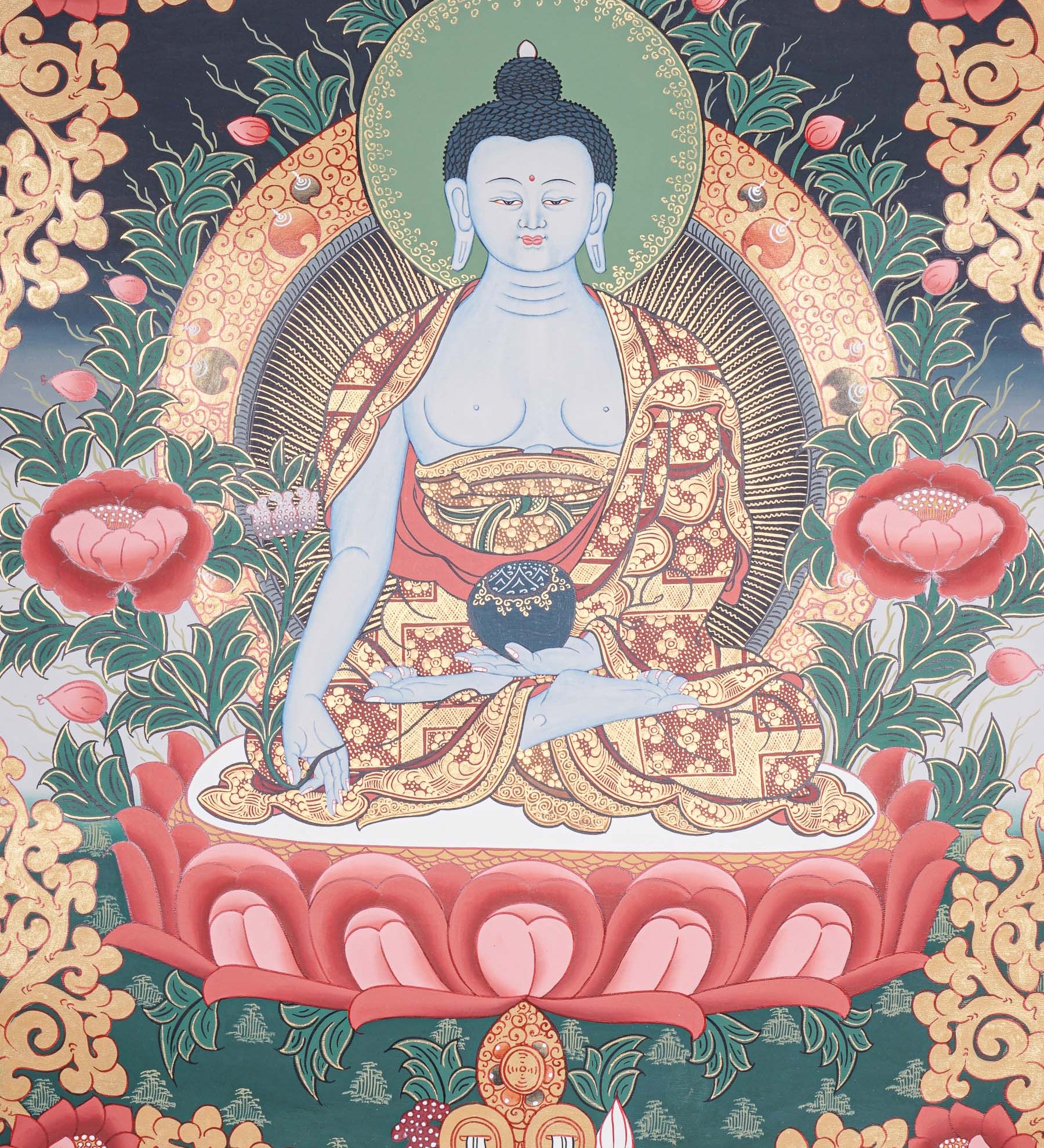 Medicine Buddha - Tibetan Thangka Painting